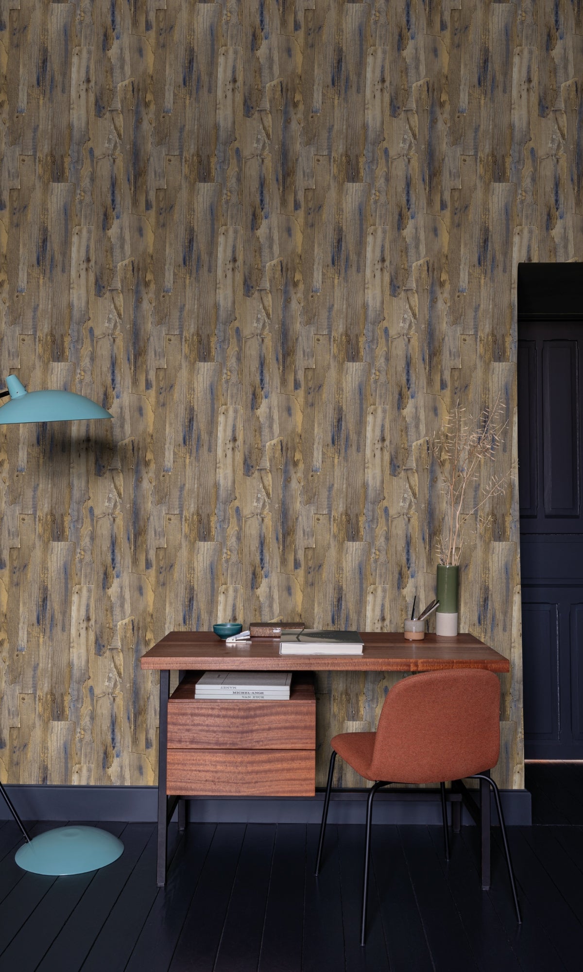 Beige Aesthetic Distressed Wood Wallpaper R8883