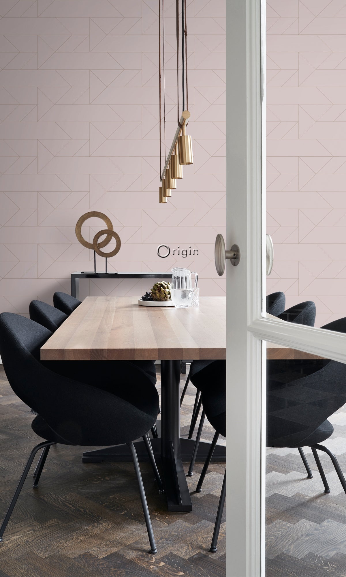 Beige Graphic Line Geometric Wallpaper  R8340