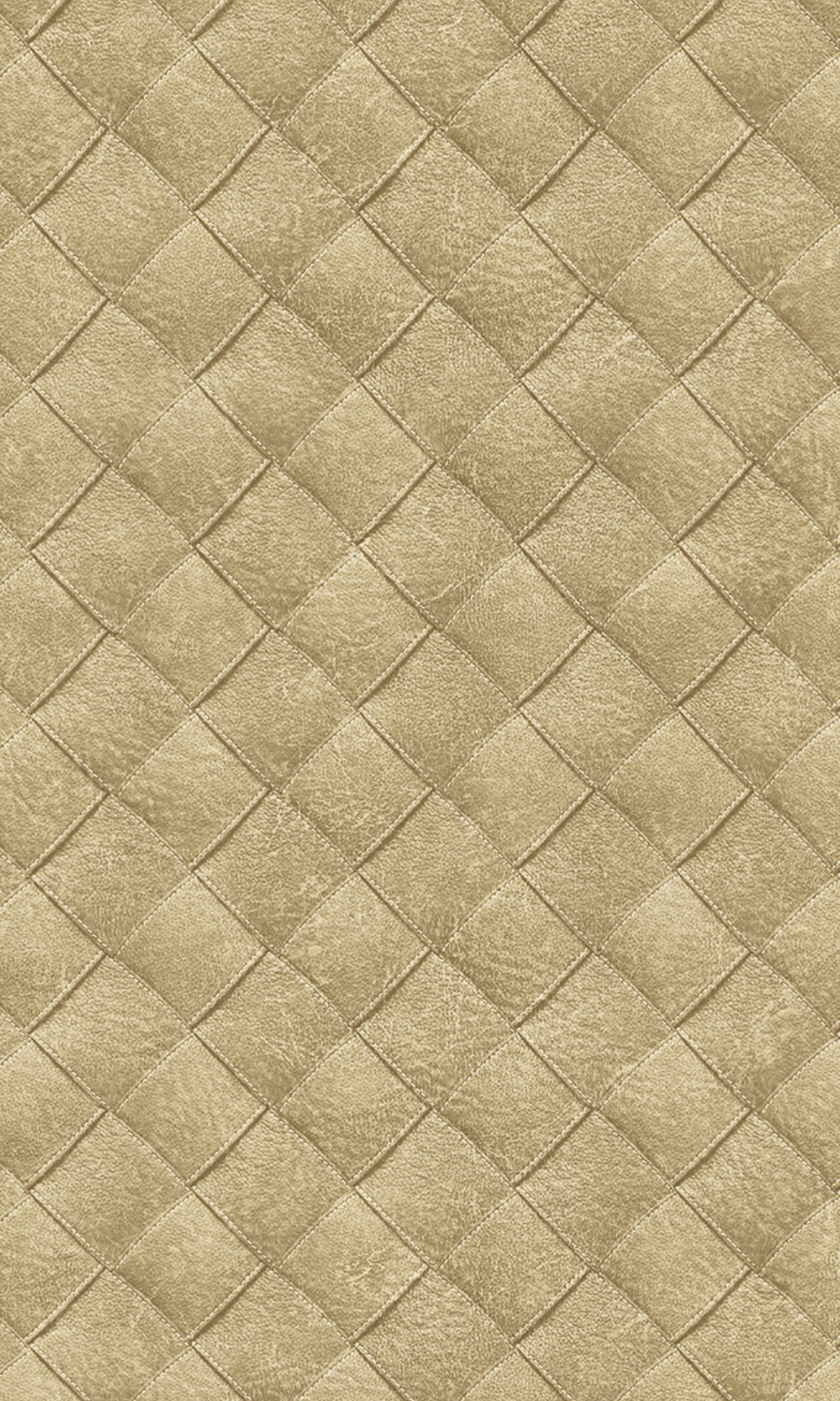 Beige Leather Patchwork Geometric Wallpaper R8244