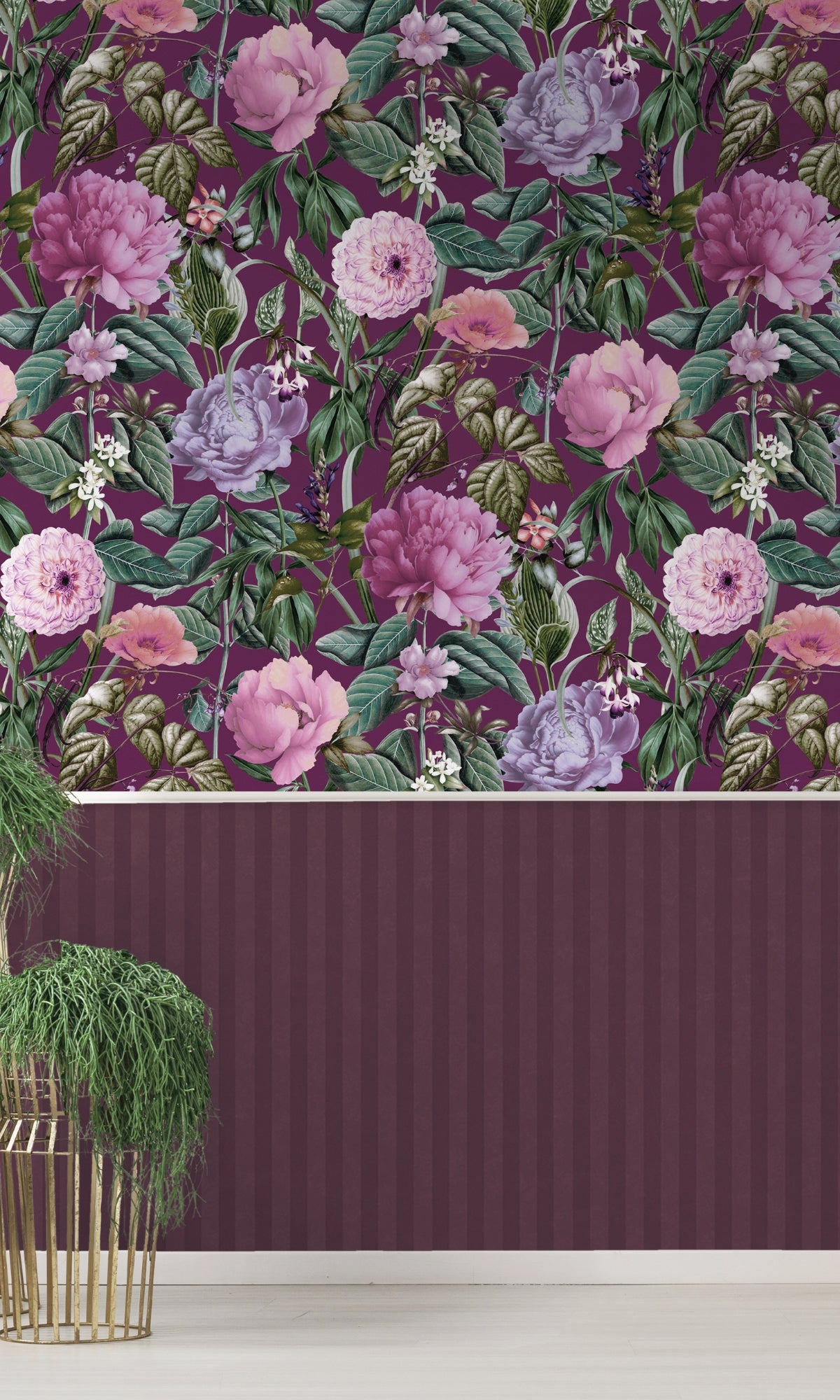 Berry Botanical Paradise Floral Wallpaper RM9012