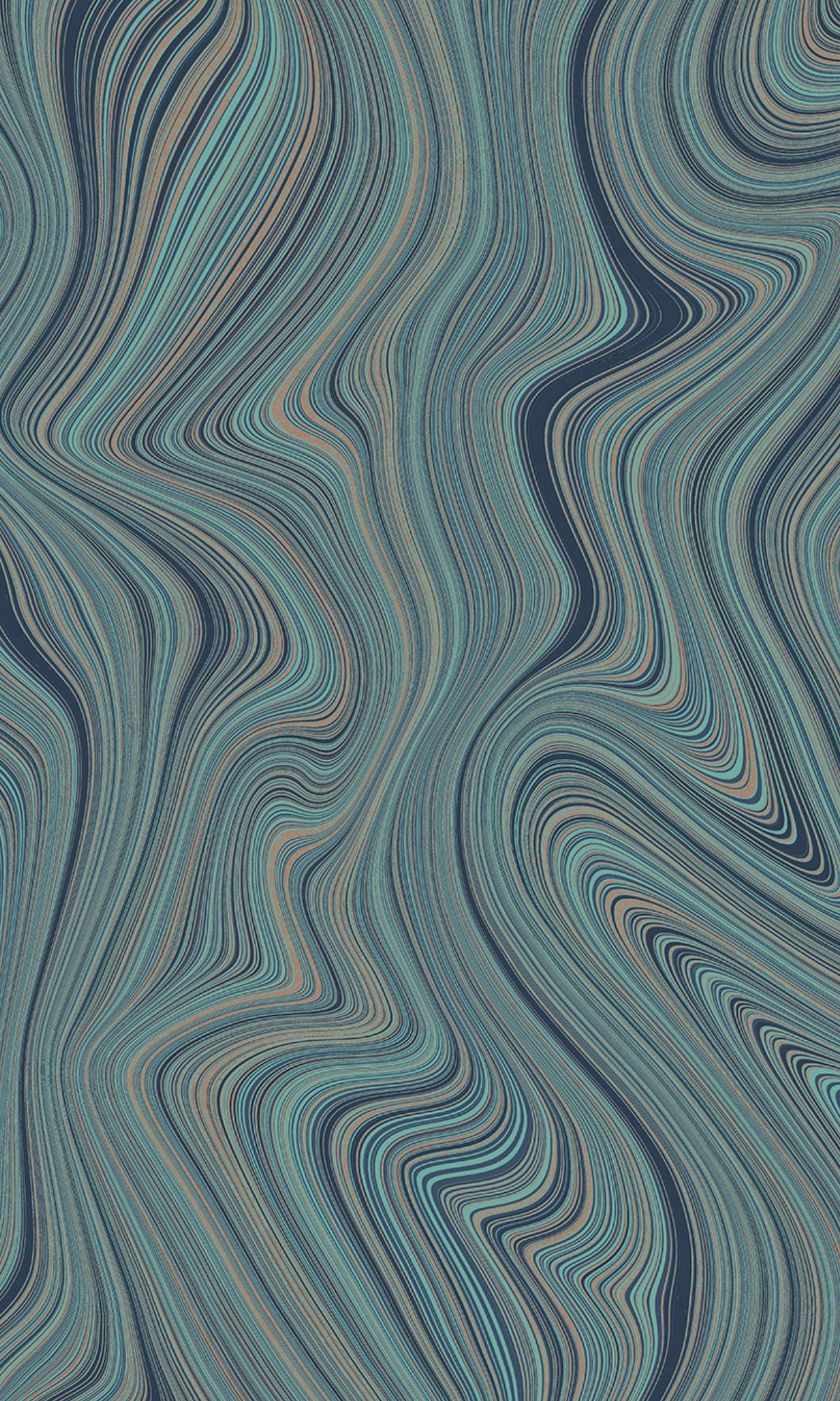 Blue Green Abstract Geometric Curve Lines Wallpaper R9187