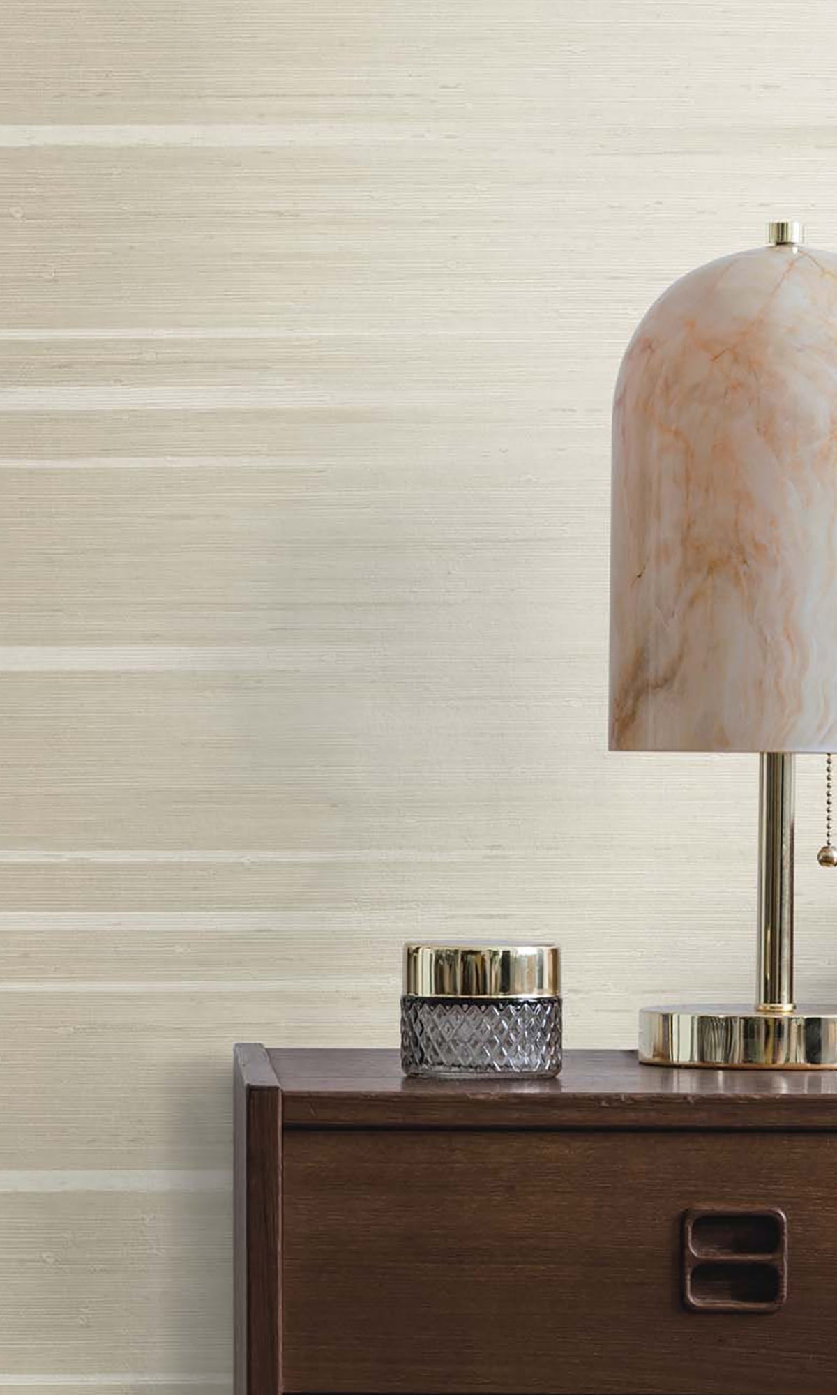 Nougat Striped Dual Tone Textured Vinyl Commercial Wallpaper C7644