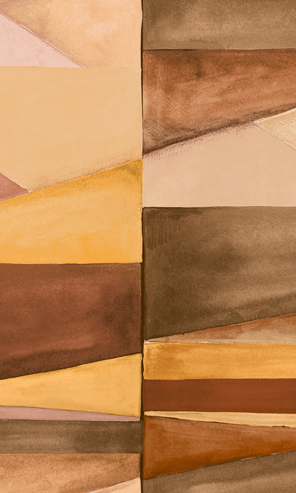 Camel Gradient Blocks Geometric Wallpaper R9174