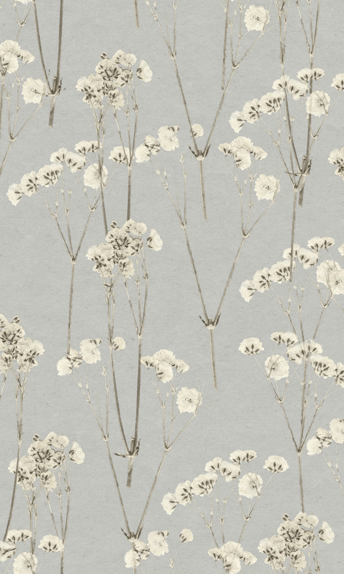 Cashmere Blue Minimalist Spry Floral Decoration  Wallpaper R9134