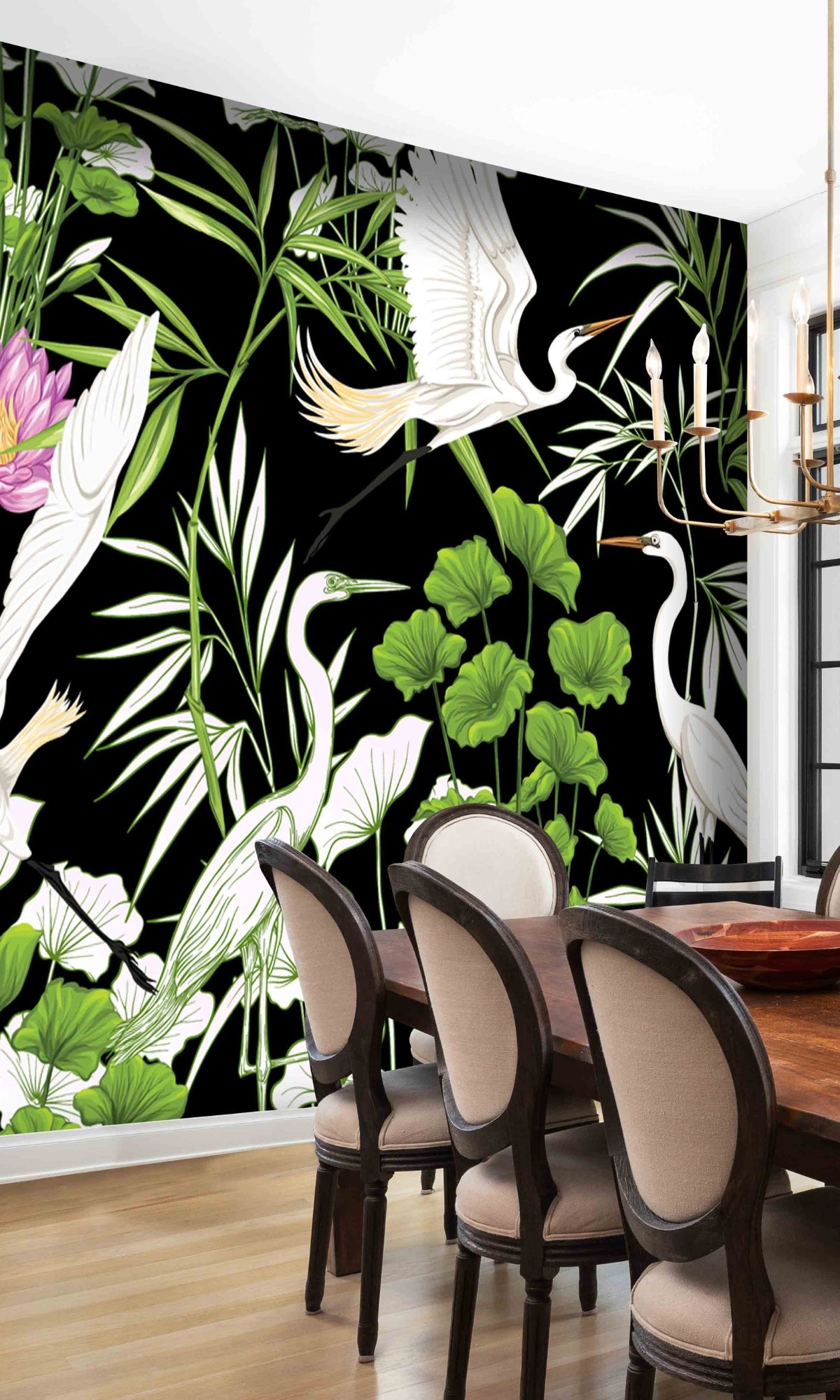 Colorful Botanical Garden Mural Wallpaper M1401