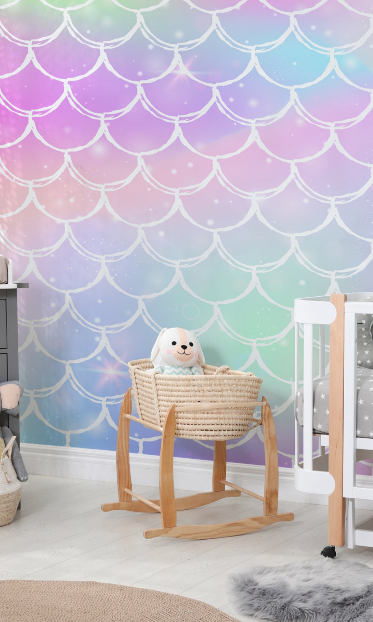 Colorful Fish Tail Mural Wallpaper M1468