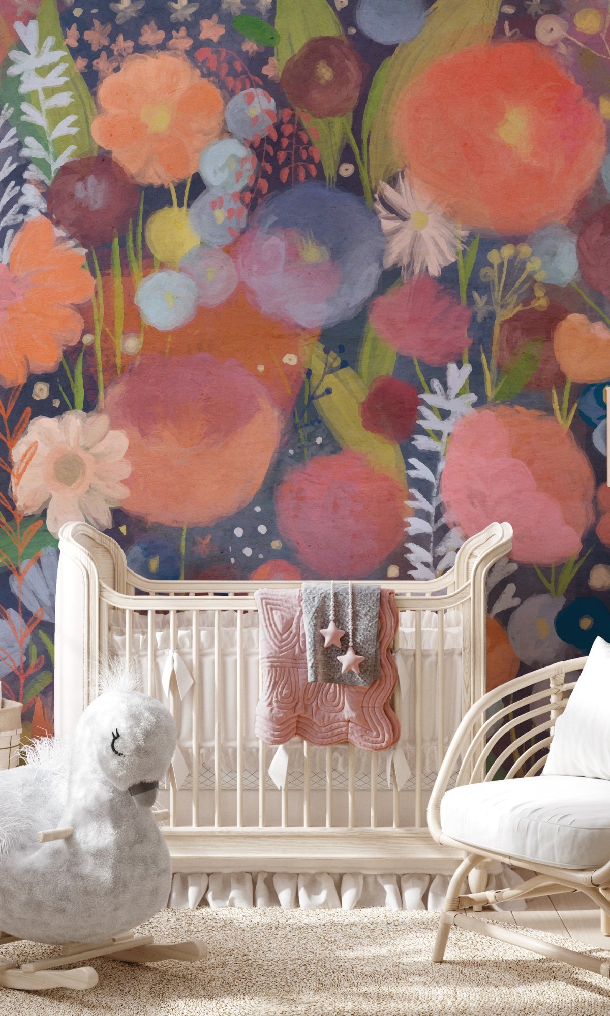 Colorful Full Bloom Mural Wallpaper M1299