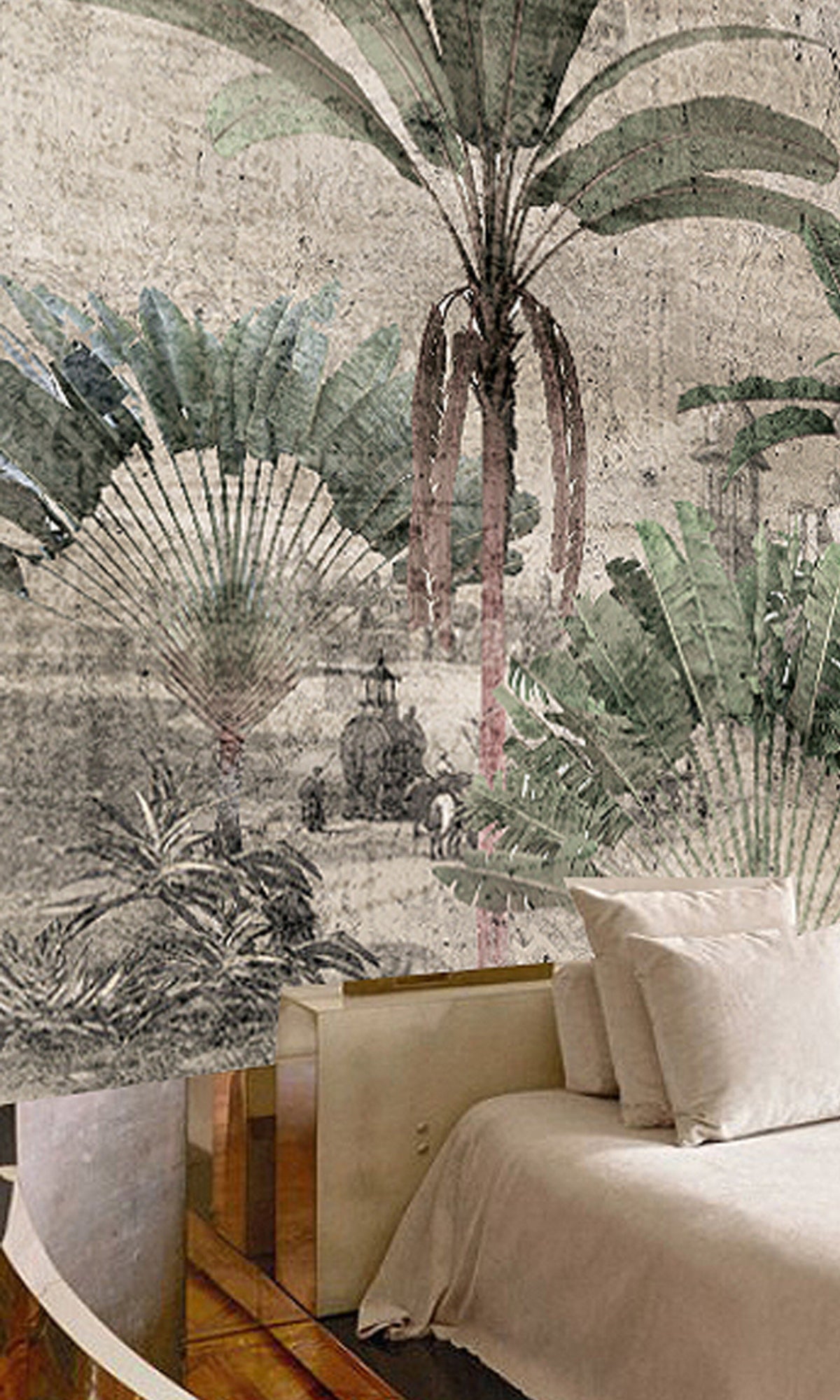Colorful Old town Landscape Mural Wallpaper M1185