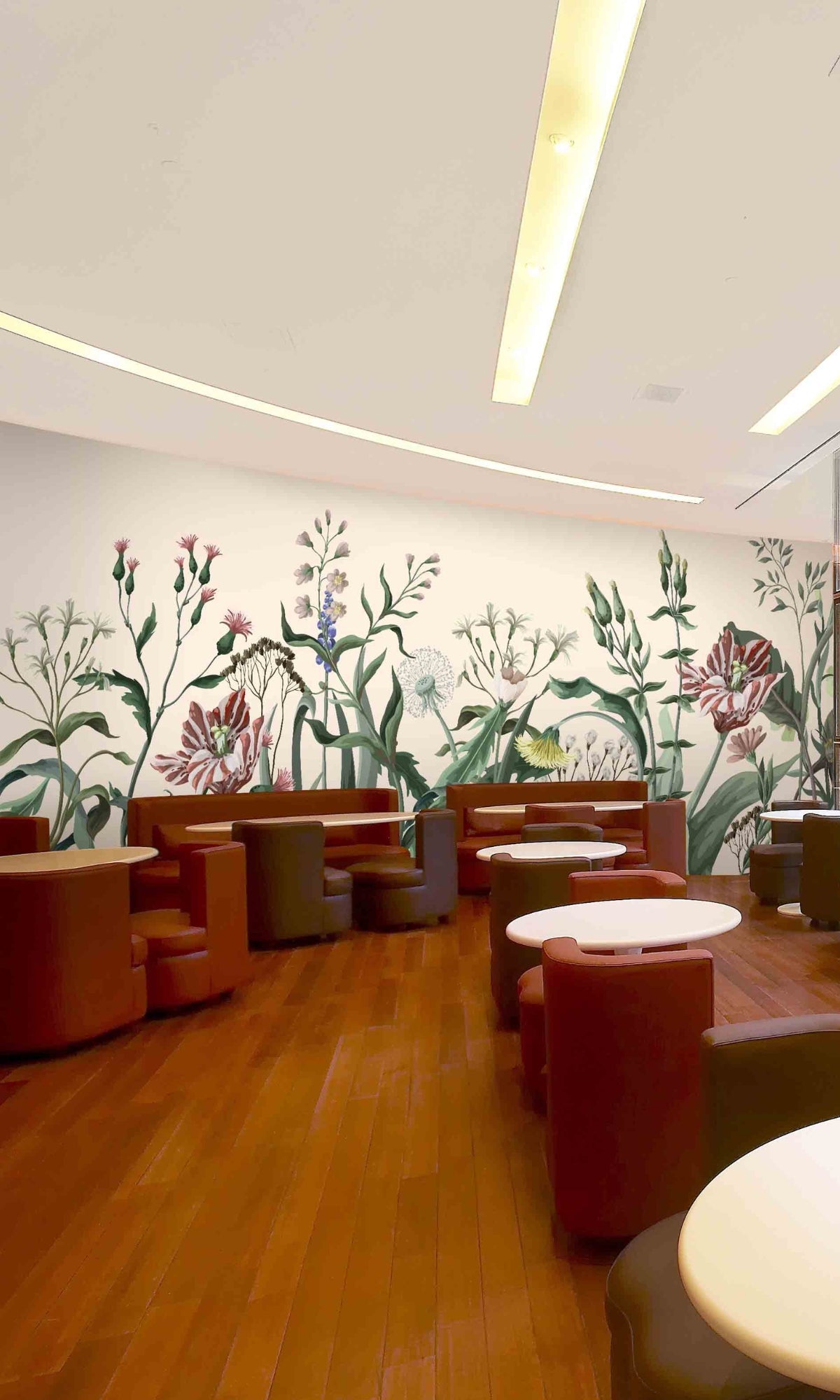 Colorful Trendy Botanical Mural Wallpaper M1413