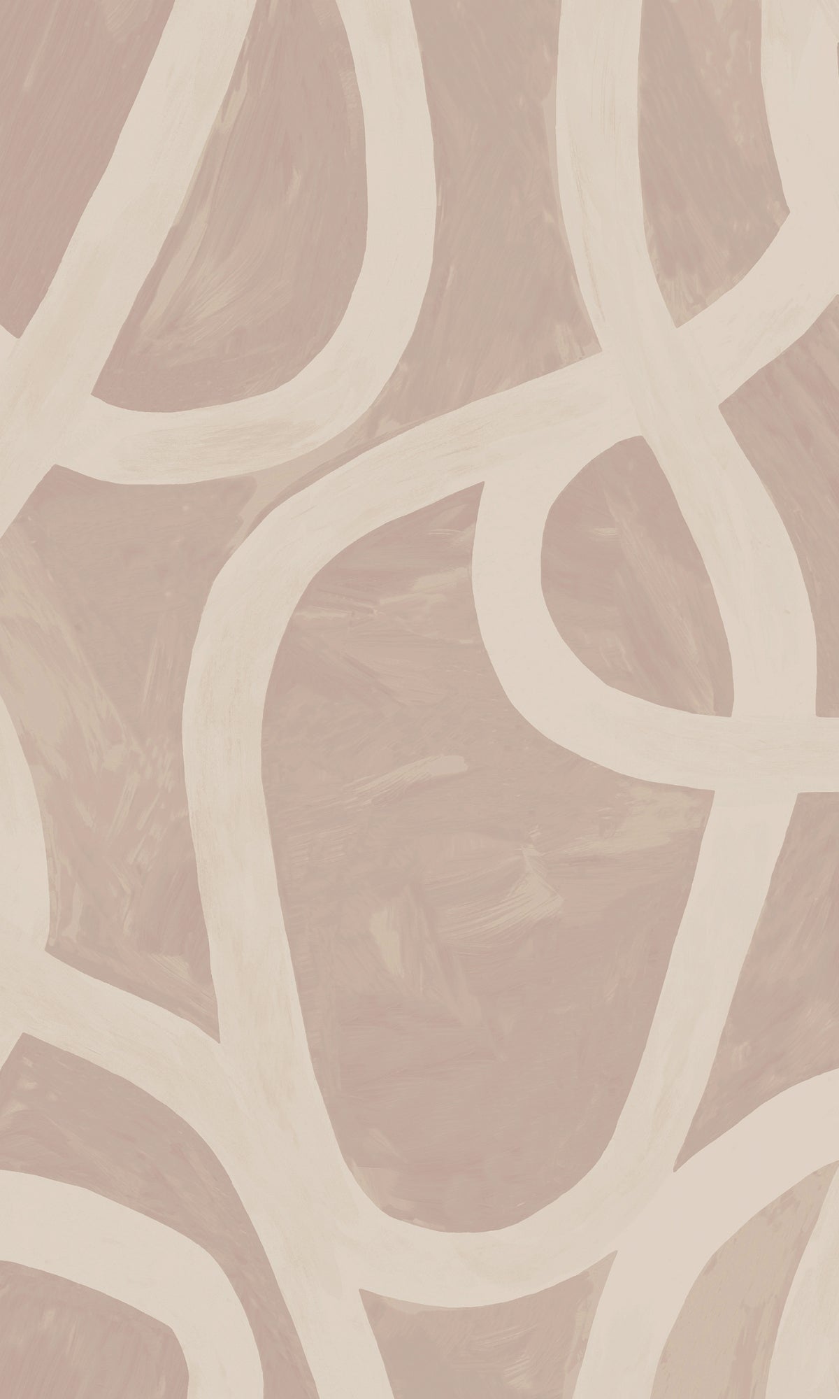 Coral Brushstroke Swirl Geometric Wallpaper R8266