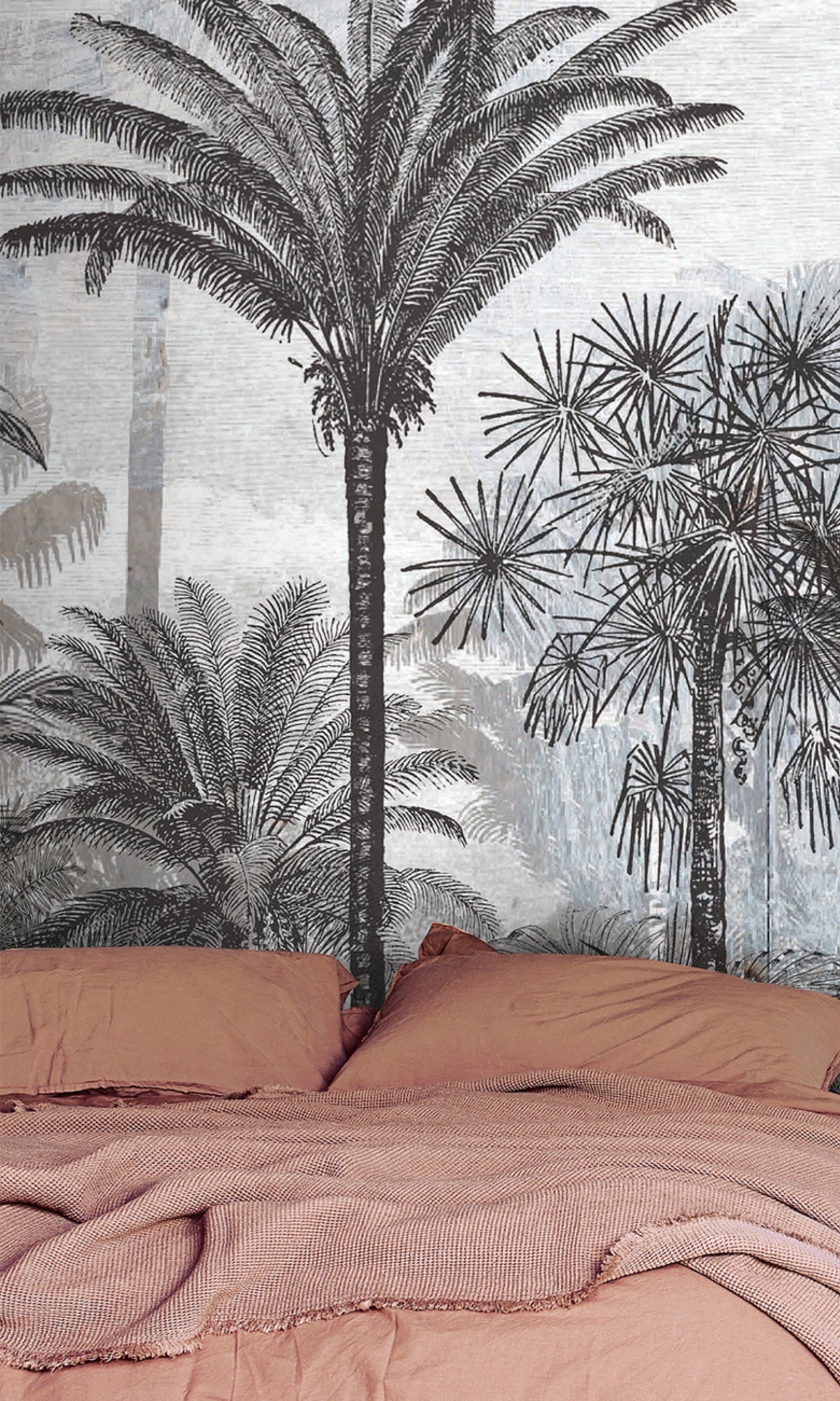 Gray Dense Forest Mural Wallpaper M1176