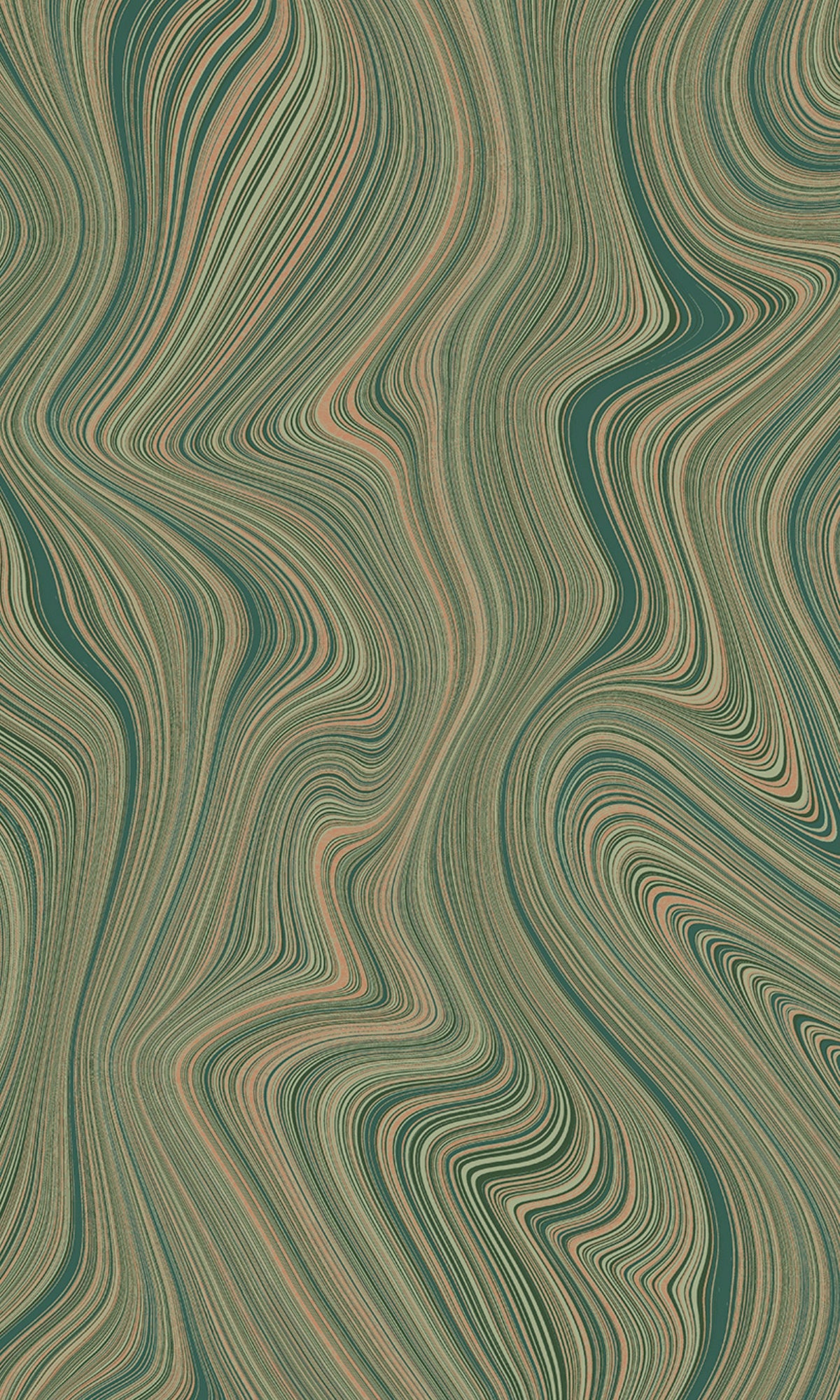 Green Abstract Geometric Curve Lines Wallpaper R9190