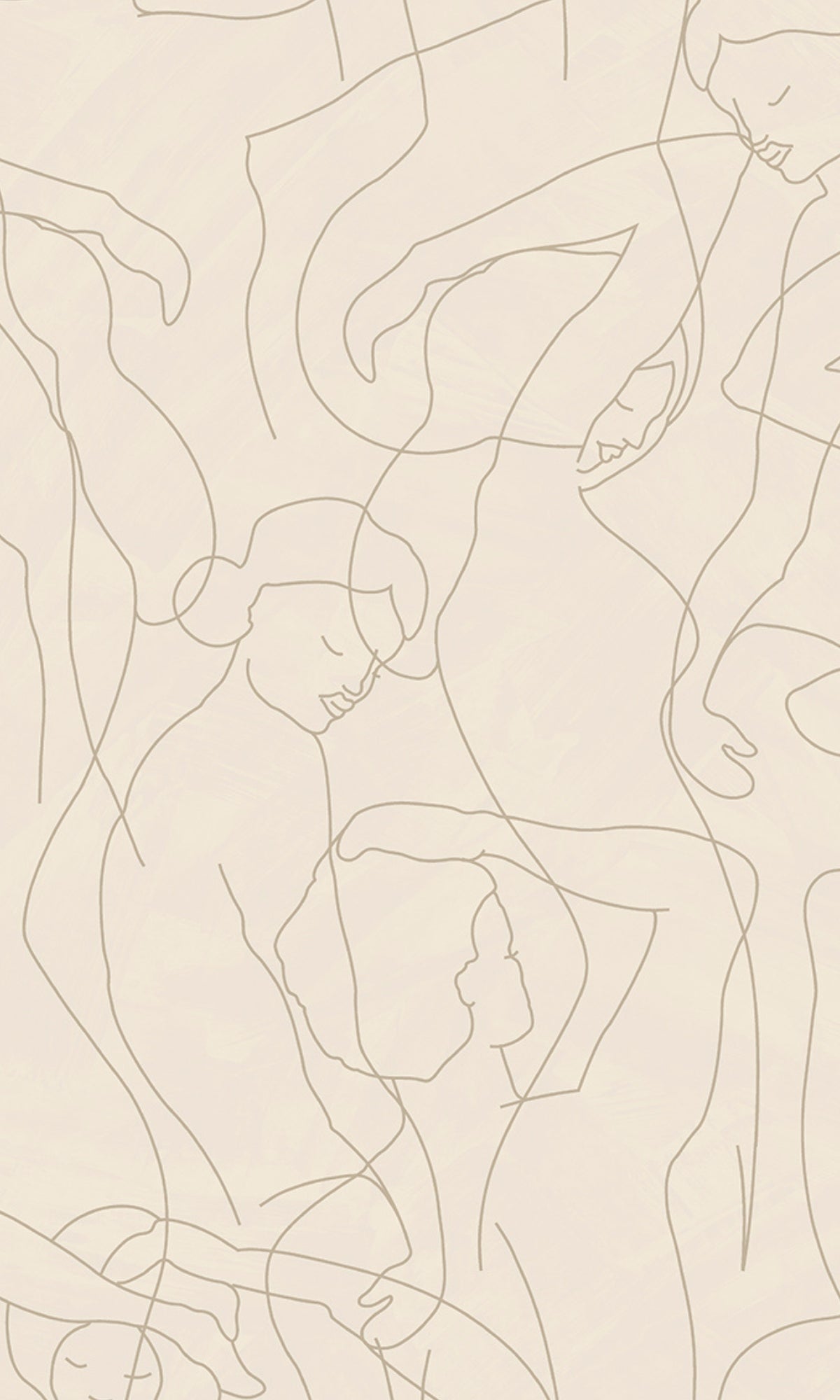 Light Beige Abstract Model Lines Non-Woven Wallpaper R9181