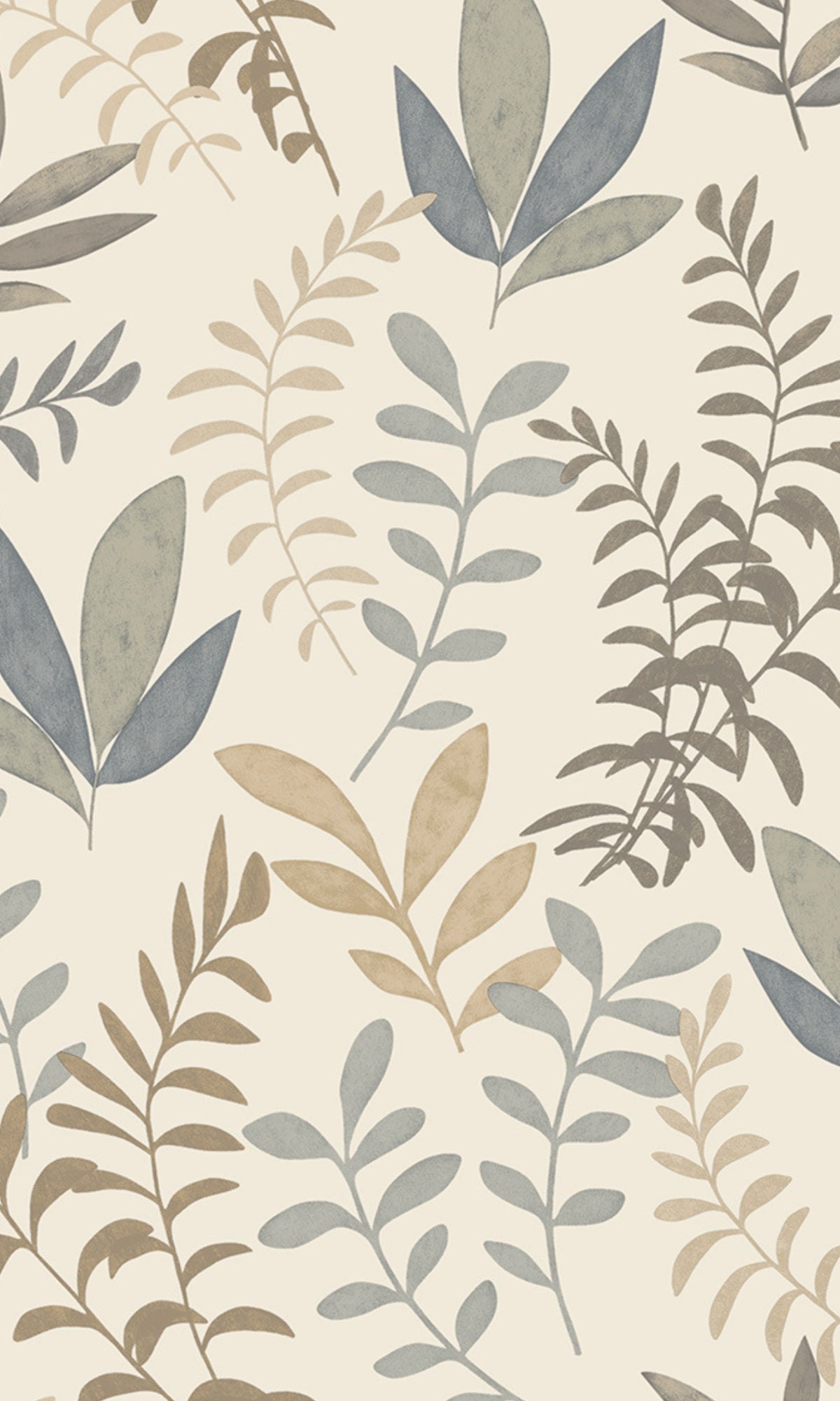Light Grey Minimalist Leaves Modern Wallpaper R9194
