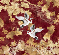 Red Crane on Abstract Clouds Murals M2633 (Copy)