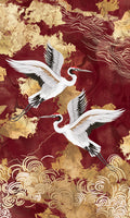 Red Crane on Abstract Clouds Murals M2633 (Copy)