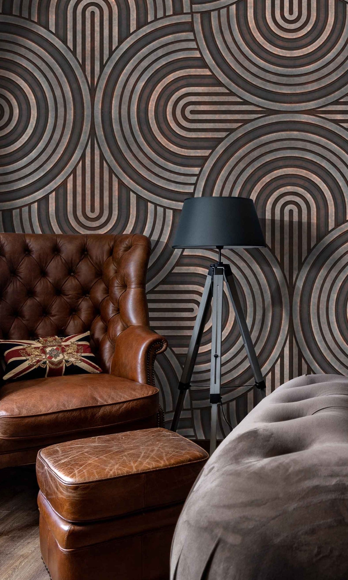 Metal Abstract Modern Mural Wallpaper M1349