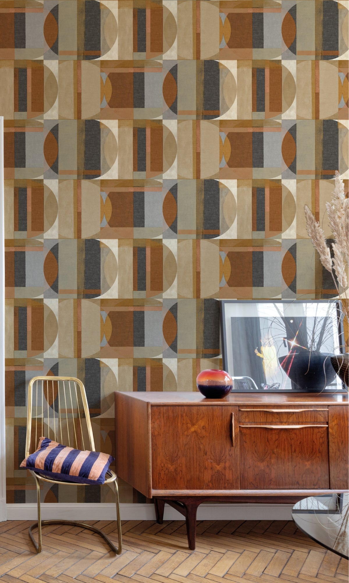 Multi Coloured Geometric Circles Wallpaper R9199