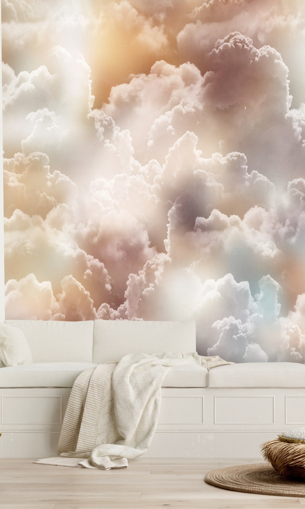 Neutral Abstract Grunge Mural Wallpaper M1361