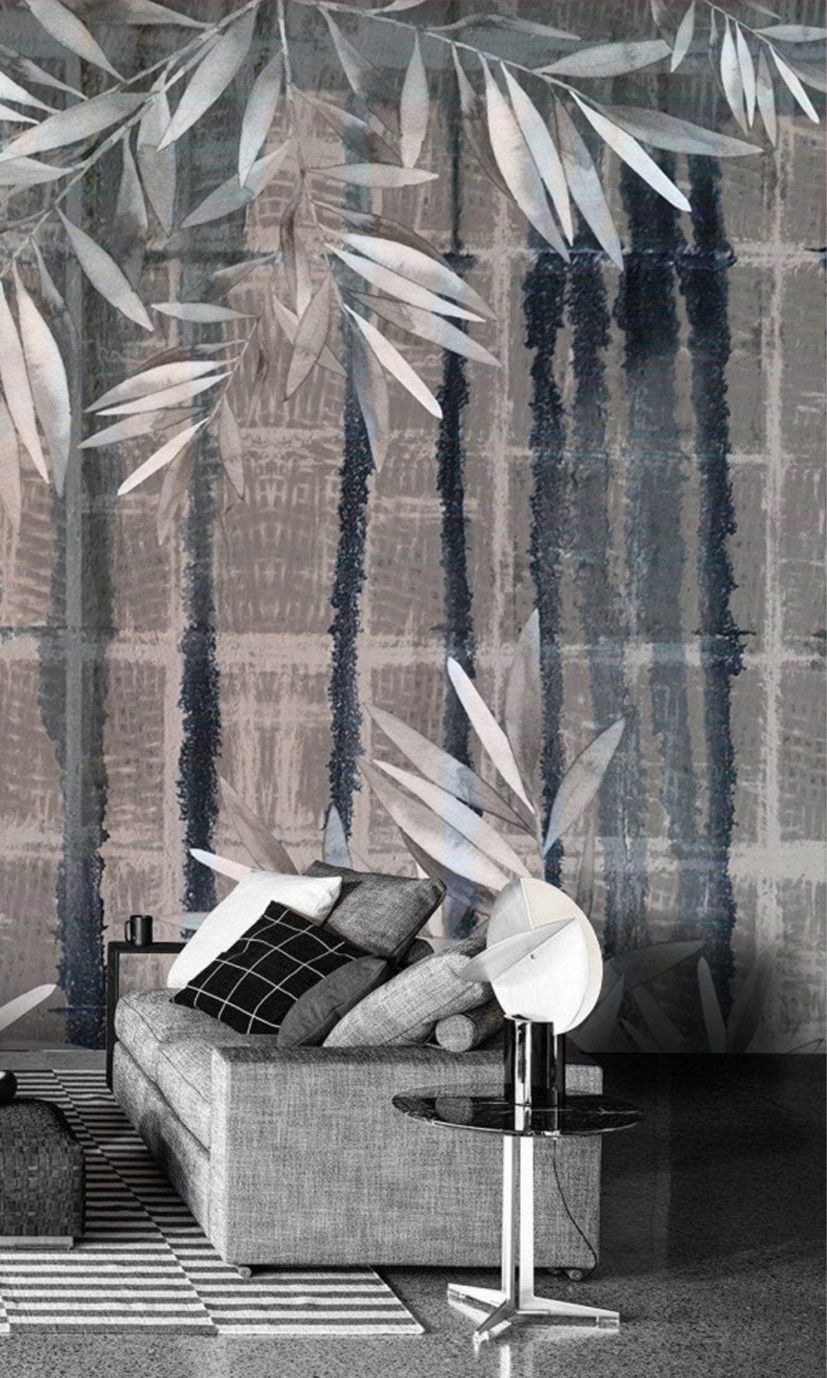 Neutral Decorative Metal Mural Wallpaper M1323