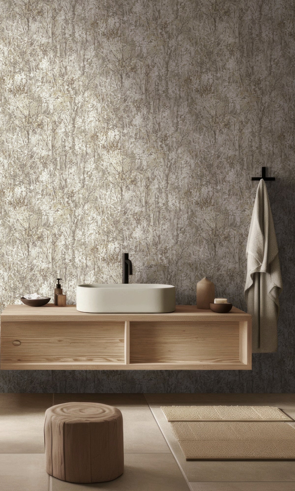 Neutral Lust Forest Tropical Wallpaper R8952