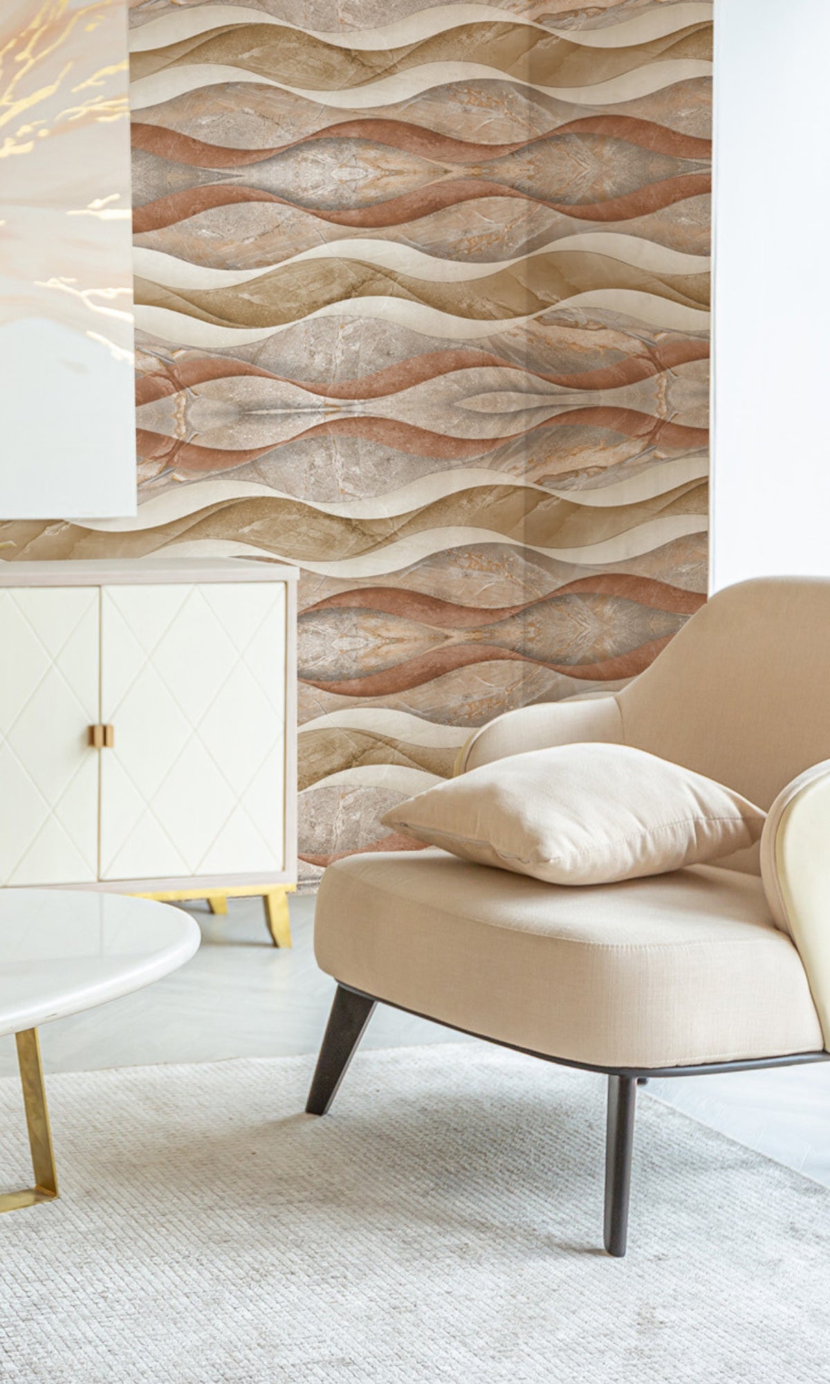 Neutral Marble Natural Mural Wallpaper M1339