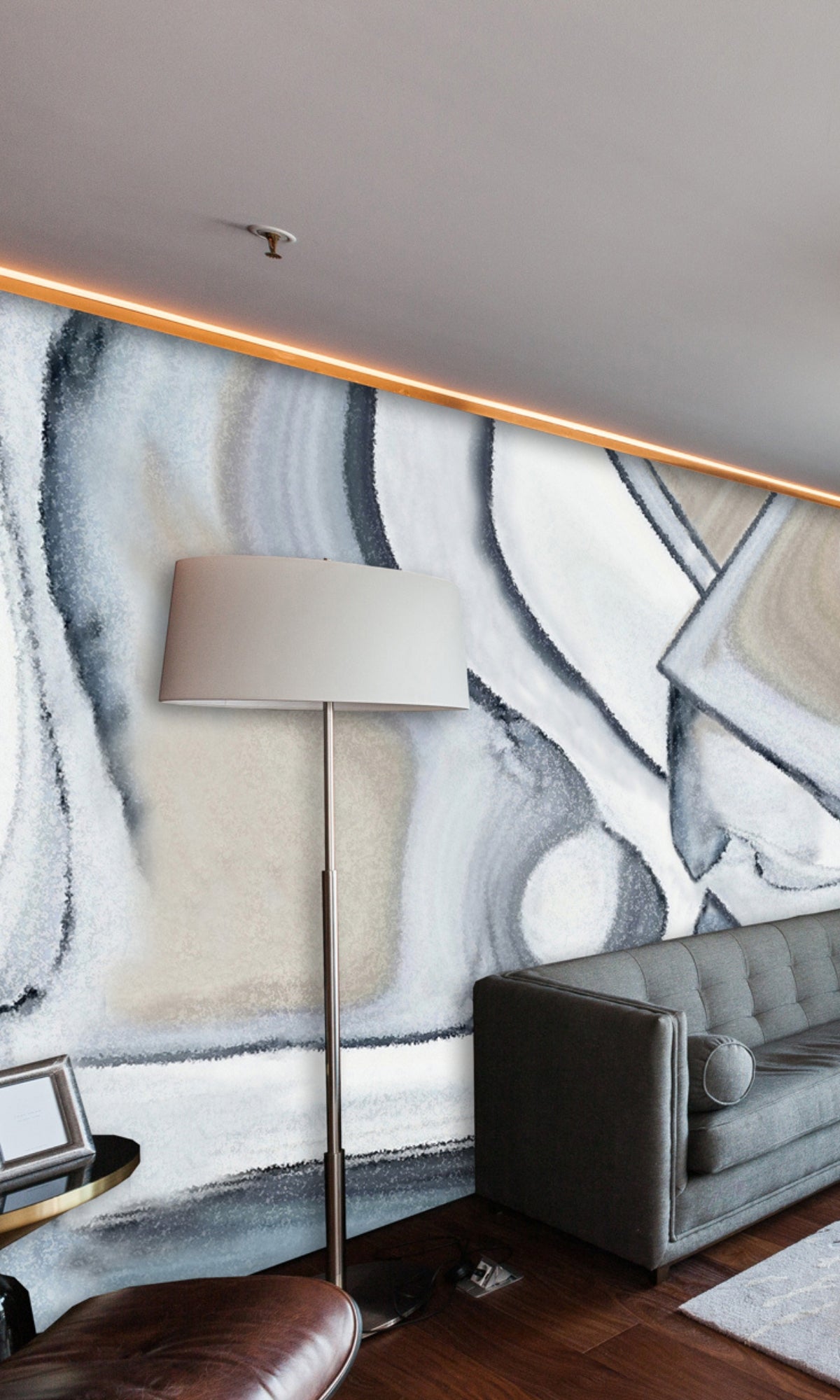 Neutral Modern abstract Art Mural Wallpaper M1369