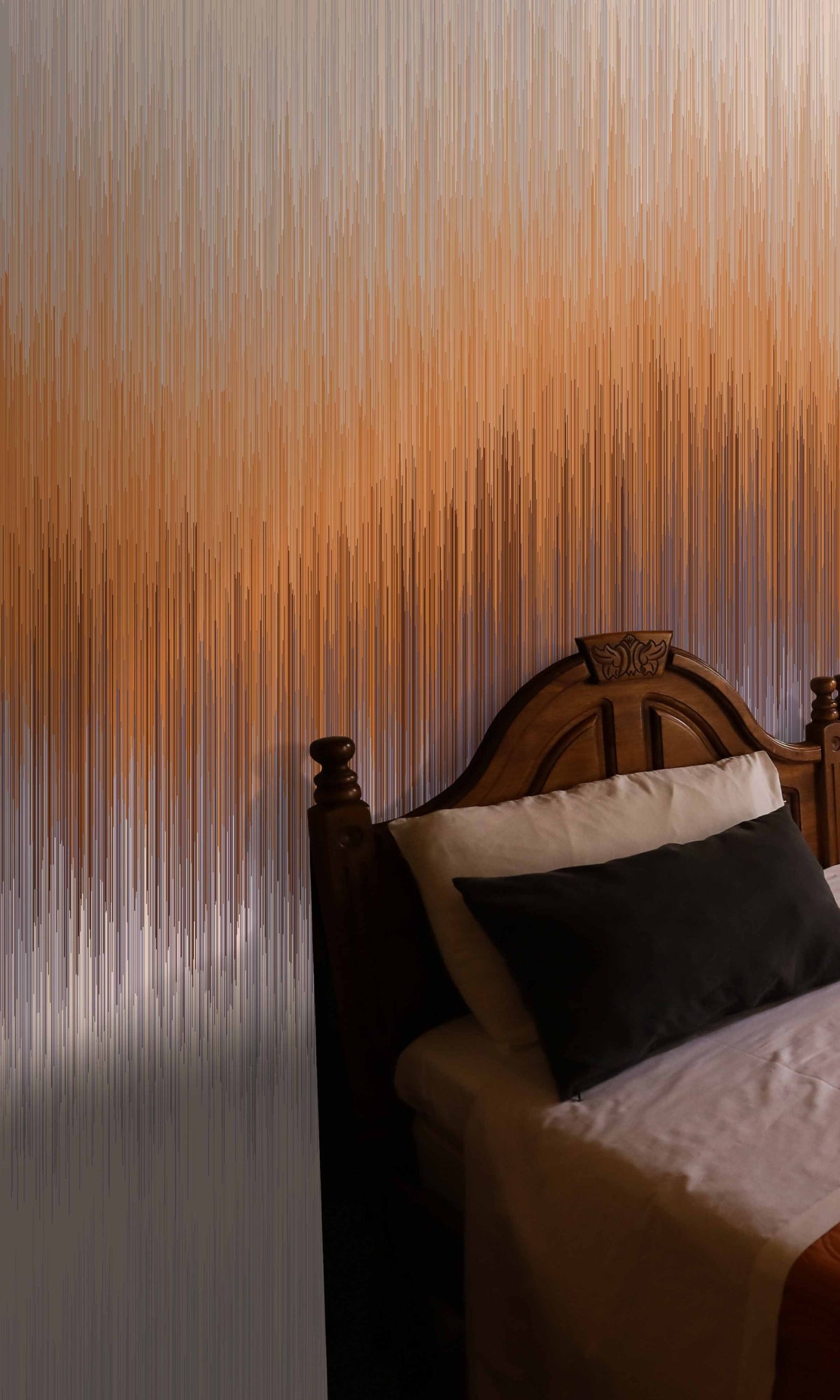 Neutral Orange Ancient Weaving Mural Wallpaper M1396