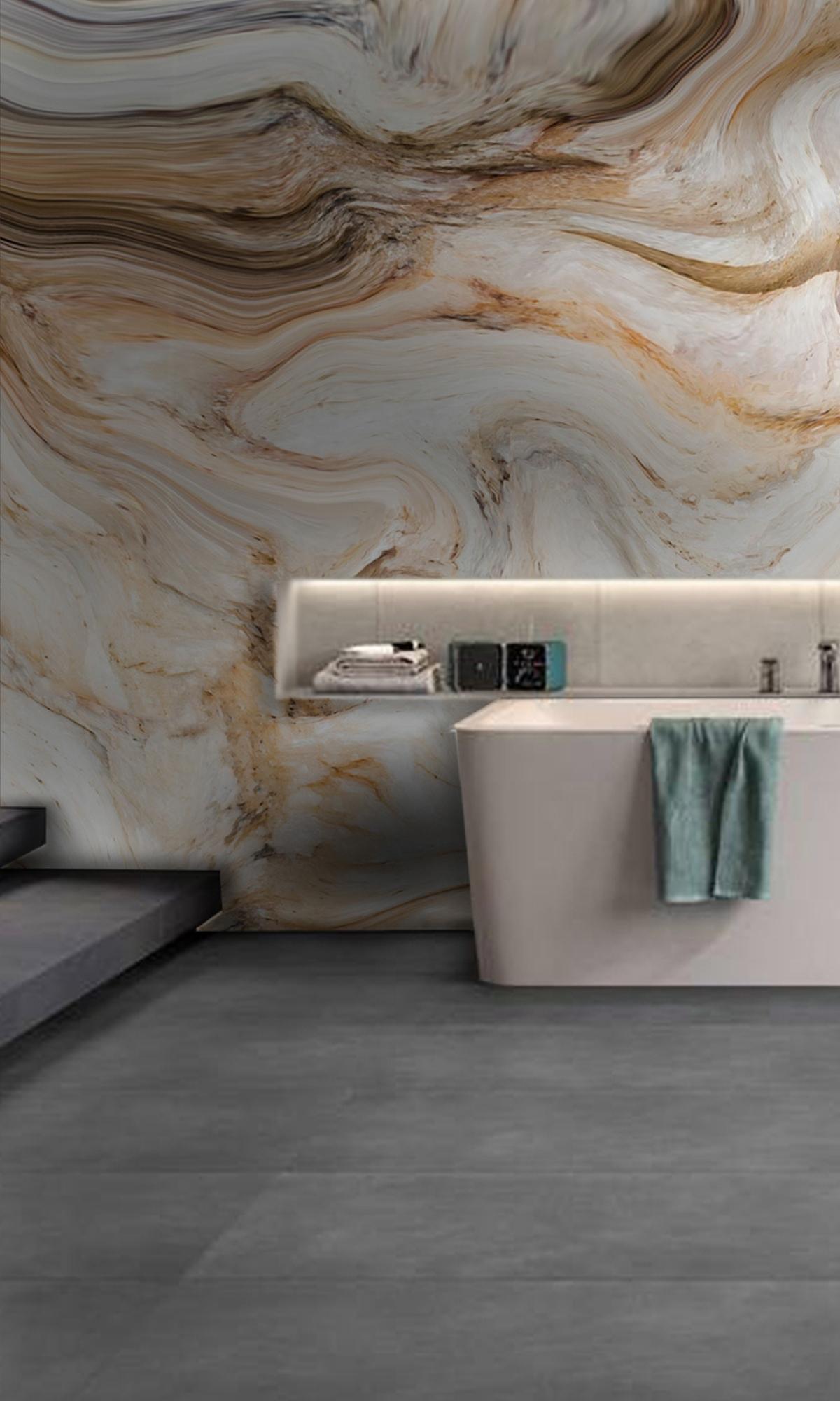 Ochre Marble Mural Wallpaper M1146
