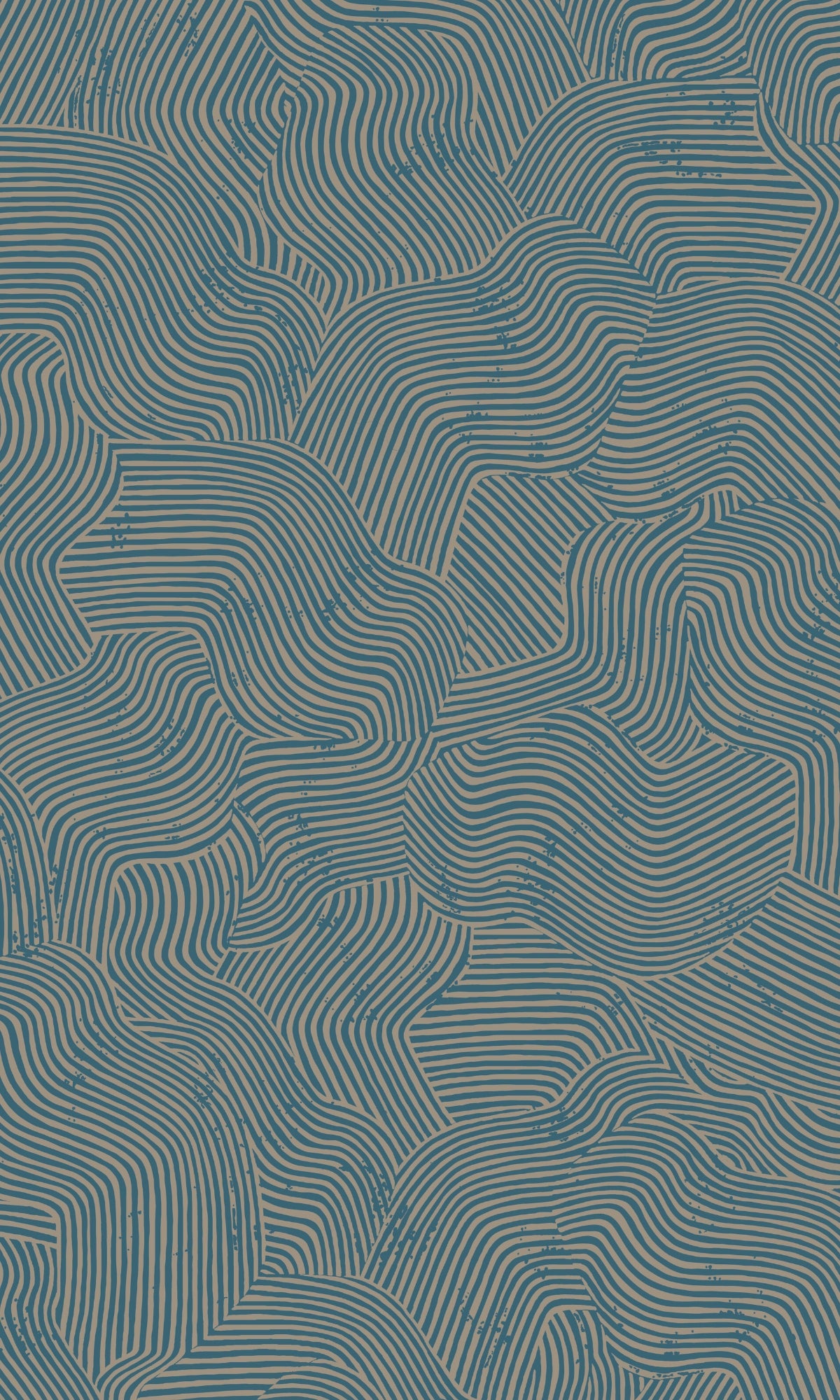 Petrol Abstract Geometric Waves Wallpaper R9107