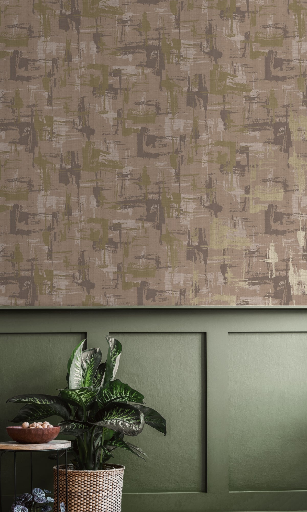 Pink Weathered Surface Abstract Geometric Wallpaper R8781