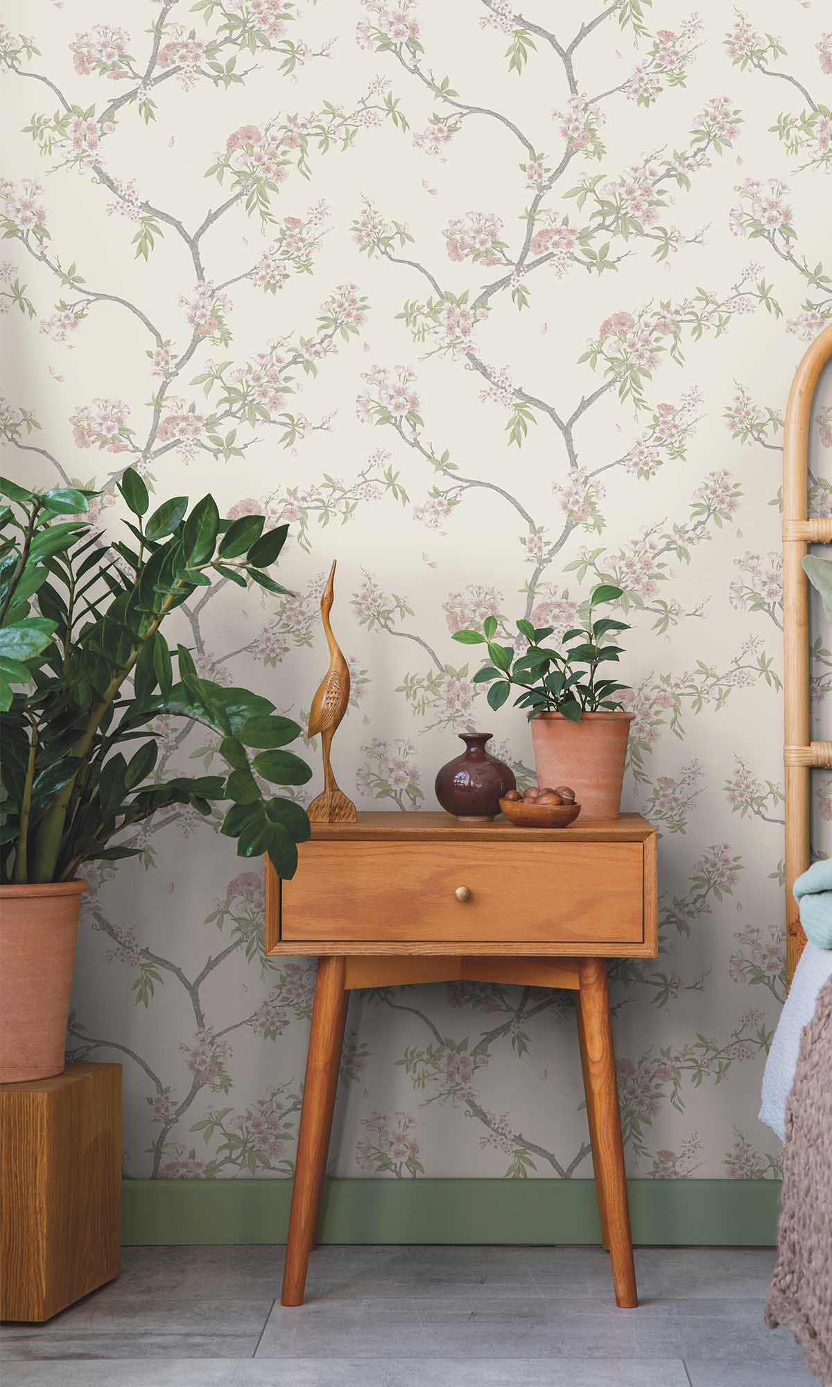 Pink Cream Blooming Cherries Wallpaper R10077