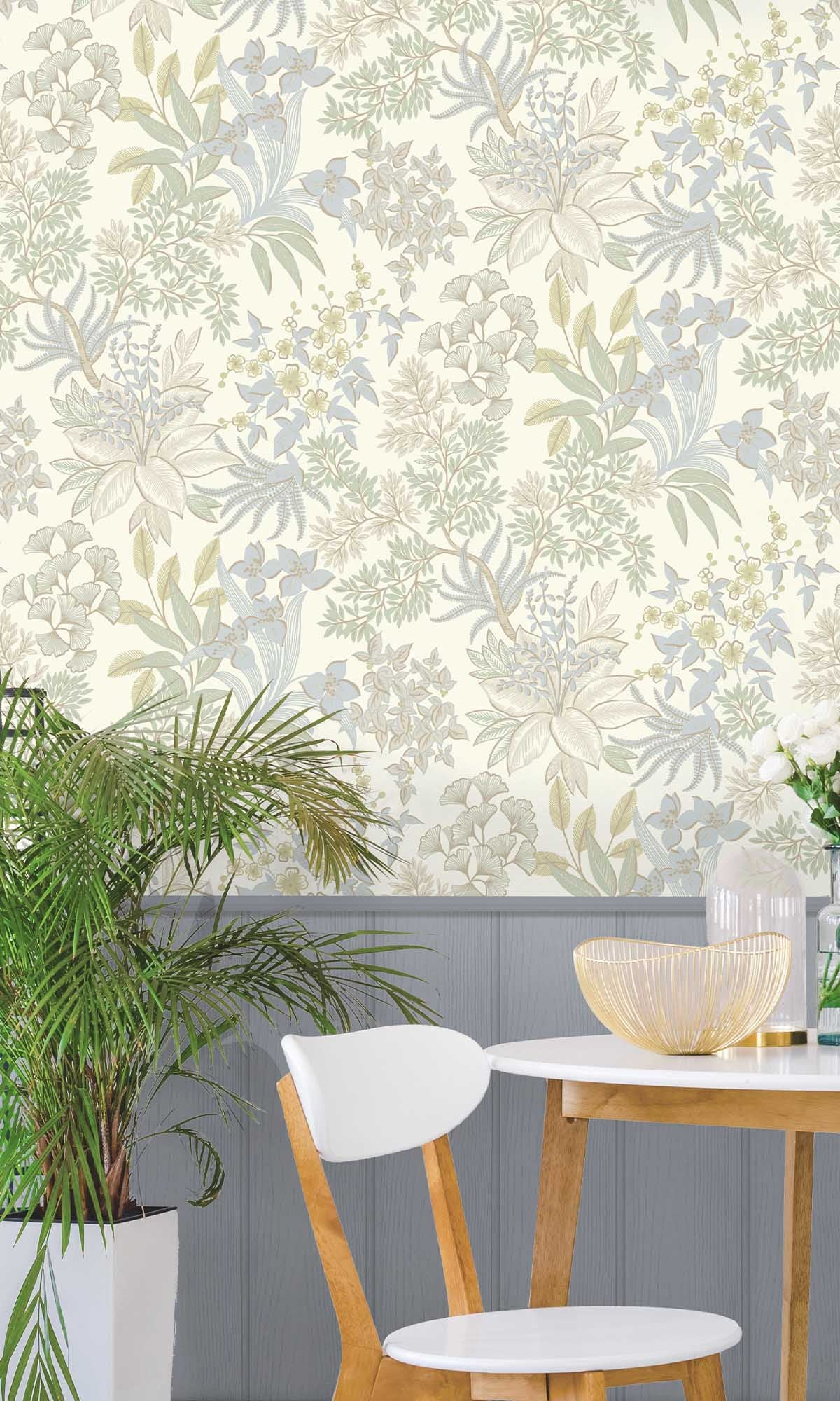 Blue Sage Lush Foliage Wallpaper R10081