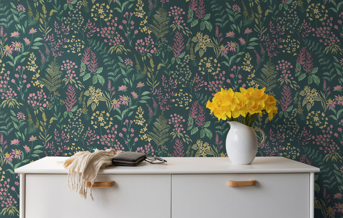 floral backdrop, flower backdrop, floral backdrop wallpaper, flower motif, flower background, floral background, floral background wallpaper, floral peel and stick wallpaper, flower wallpaper, floral wallpaper, floral wallpaper flowers, aesthetic flower wallpaper, repeating wallpaper pattern, textured wallpaper, textured wallpaper accent wall, textured wallpaper ideas, bold floral wallpaper, floral wallpaper for home, Teal & Pink floral wallpaper, wildflowers floral wallpaper