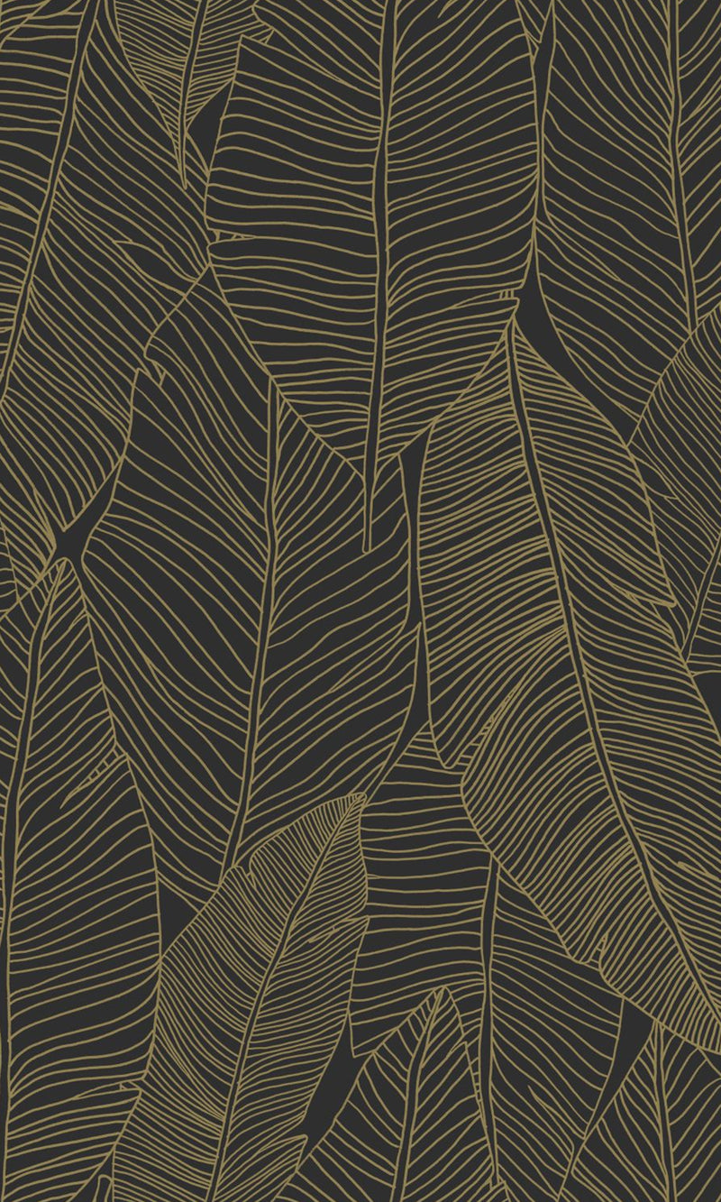 black and gold pewn drawn banana leaves wallpaper, banana leaf backdrop, banana leaf wallpaper, banana leaf wallcovering, banana leaves wallpaper, banana leaf wallpaper for home, banana leaf background, banana leaves wallpaper walls, banana leaves wallpaper for walls, banana leaves wallpaper