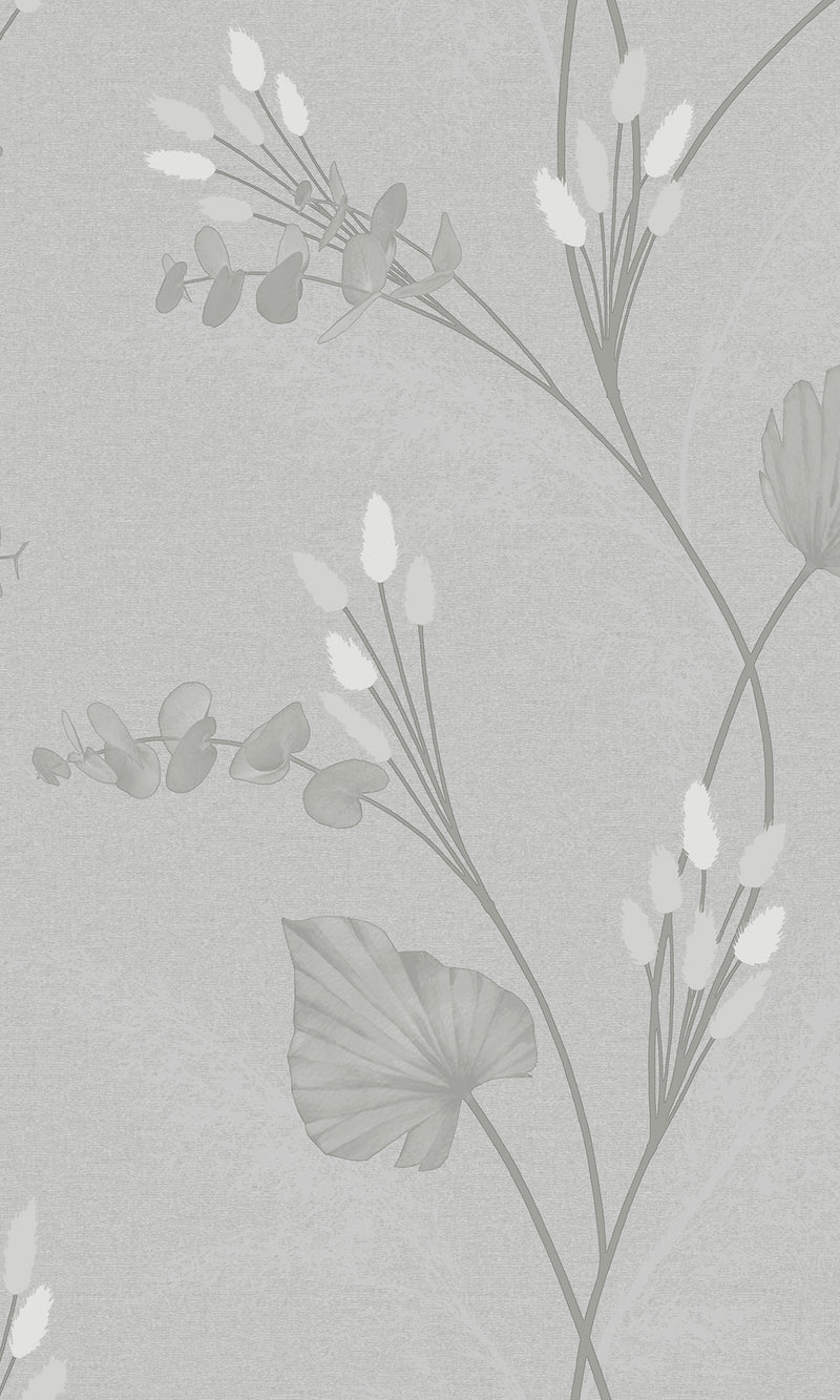 grey wallpaper, bunny tails wallpaper, pampas grass wallpaper, botanical wallpaper, Timeless elegance, Eleganza Wallpaper Collection, Eleganza Collection, Can be used for commercial spaces, Paper Substrate, New Arrivals, Paste the Paper, Scrubbable, Good Lightfastness, Peelable, Interior designers’ choice, Bedroom Wallpaper, Living Room Wallpaper, Hallway Wallpaper, Dining Room Wallpaper, Children's Room Wallpaper, Study Room Wallpaper, Home Office Wallpaper, Powder Room Wallpaper, Foyer Wallpaper, Home