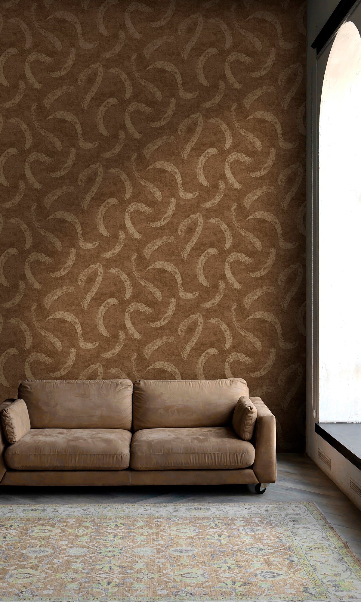 Sahara Wallpaper Collection, Sahara Collection, Non-woven Substrate, Paste the Wall, Strippable, Good lightfastness, Spongeable, Bedroom Wallpaper, Living Room Wallpaper, Living Room Wallpaper, Dining Room Wallpaper, Children's Room Wallpaper, Study Room Wallpaper, Home Office Wallpaper, Powder Room Wallpaper, Foyer Wallpaper, Home Wallpaper, Home Wallcovering, Wallpaper for Homes, Earth-inspired wallpaper, Warm and rustic wallpaper, Desert-inspired hues, fluid brushmark wallpaper, rust wallpaper