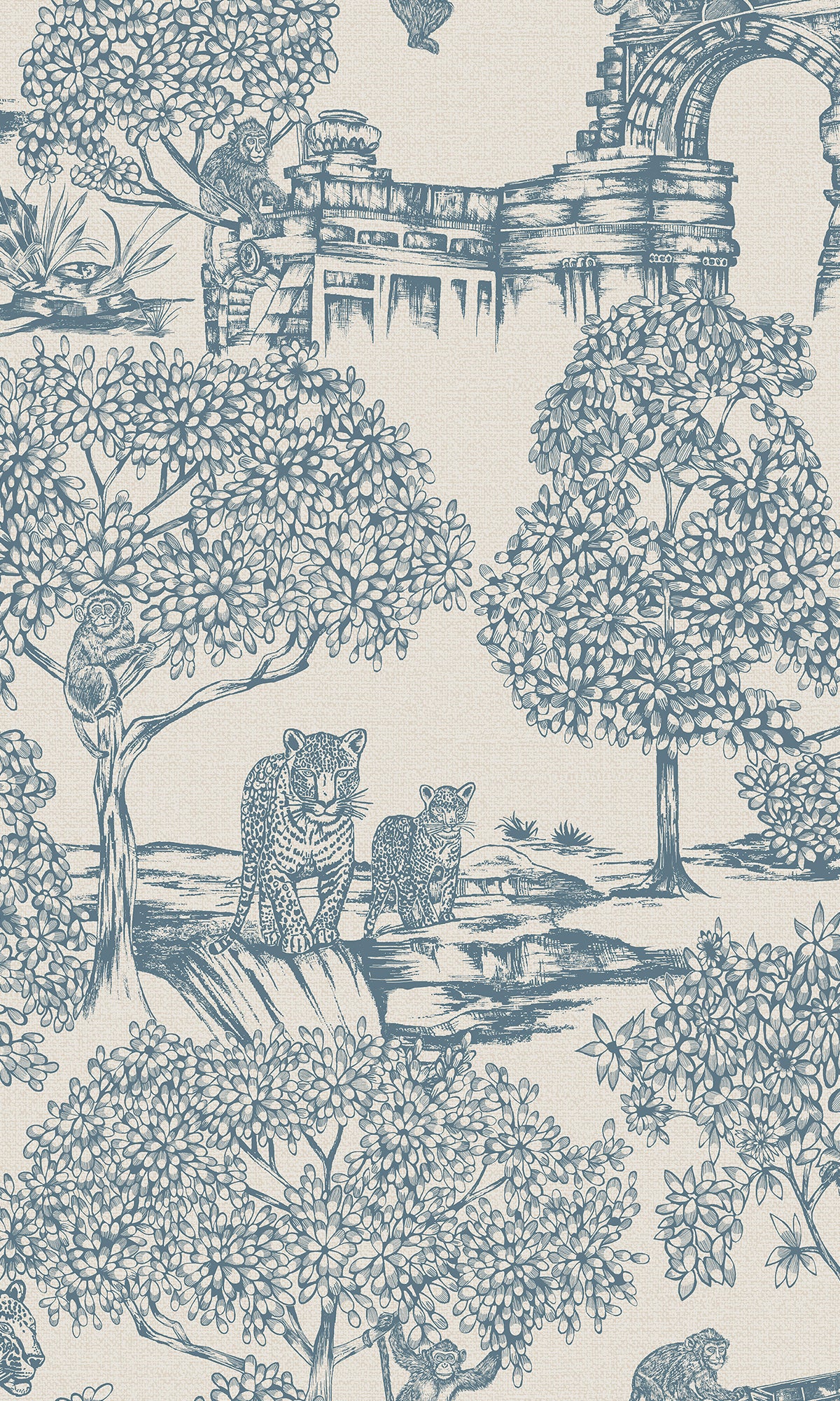 Light Blue Enchanting Wildlife Landscape Wallpaper R9599