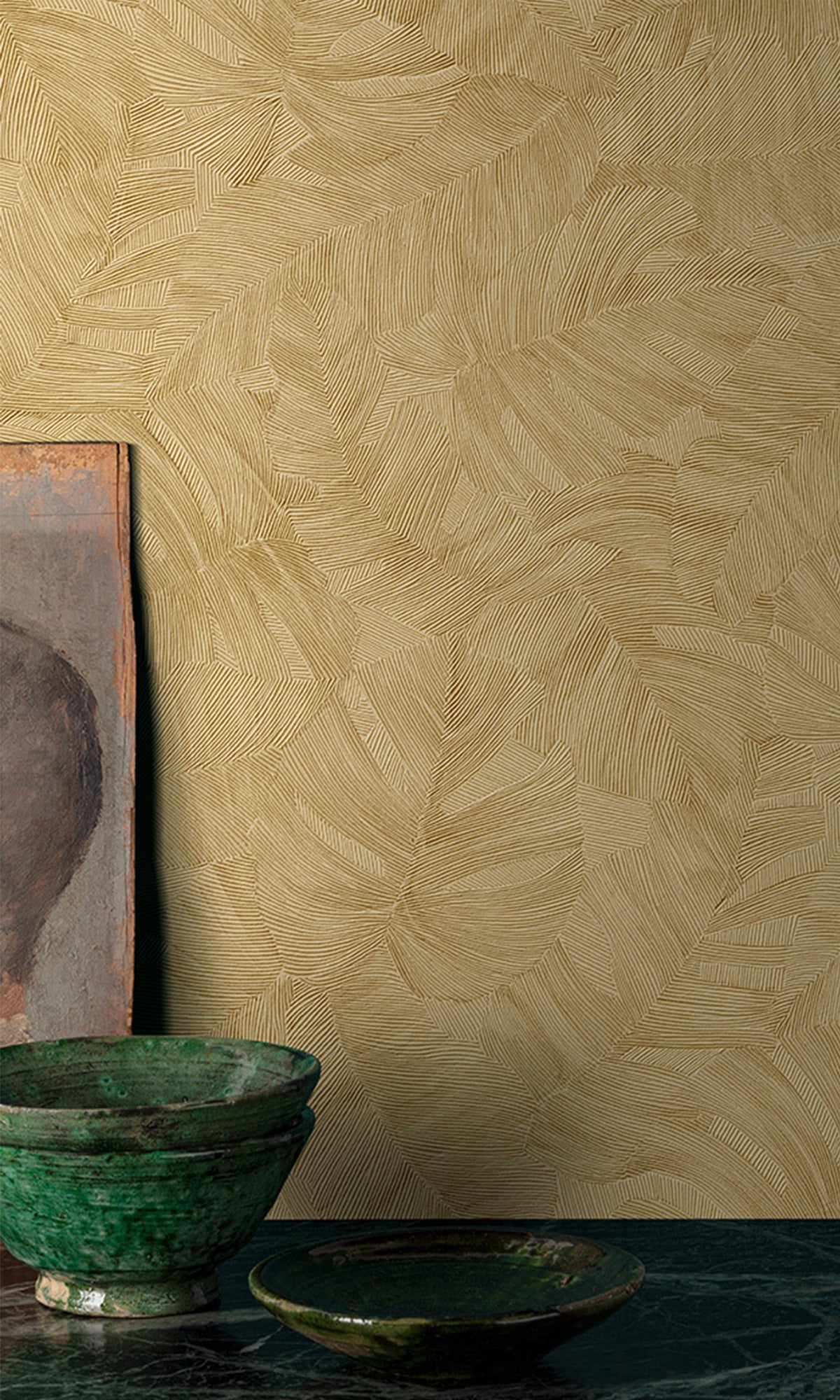 Sorell Brown All-over Monstera Leaves Wallpaper R9724