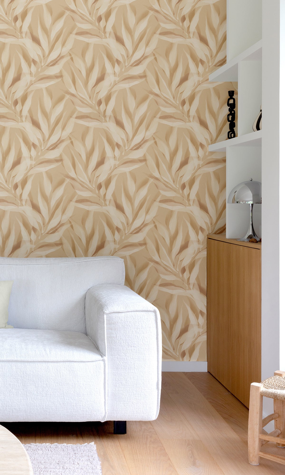 Cameo Allover Dracaena Leaves Wallpaper R9740