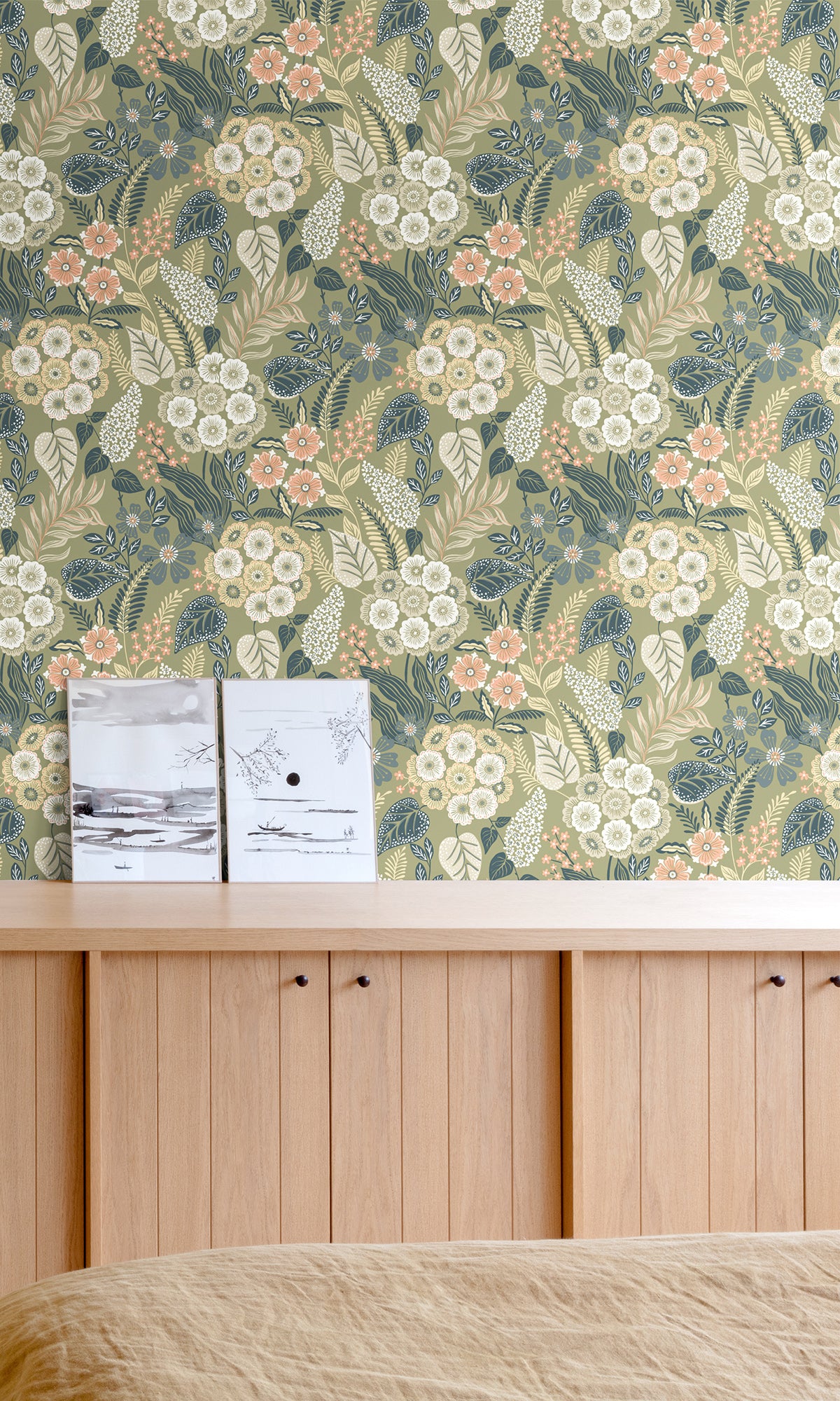 Bandicoot/William Blue Tropical Bouquet Wallpaper R9748