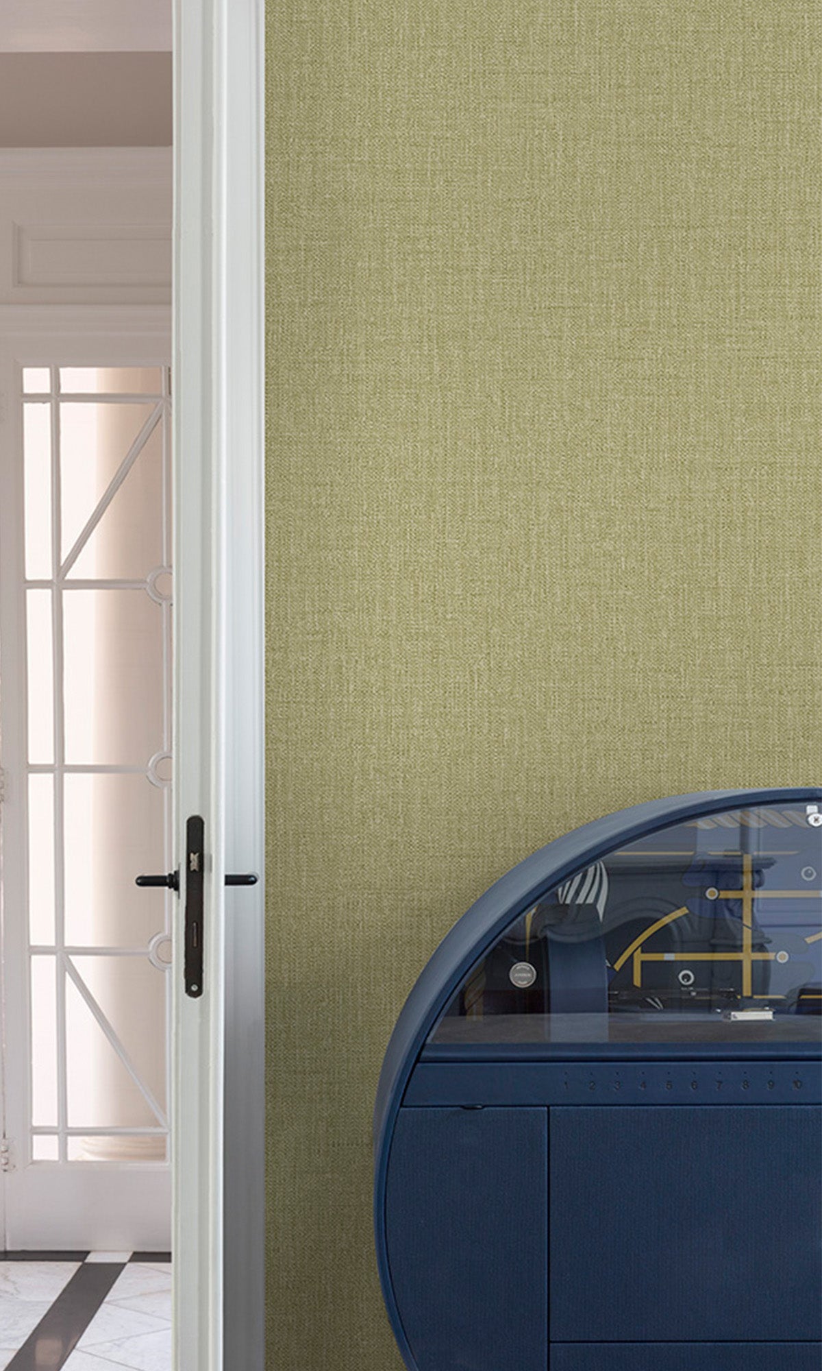 Lime Peel Fine Weave Wallpaper R9769