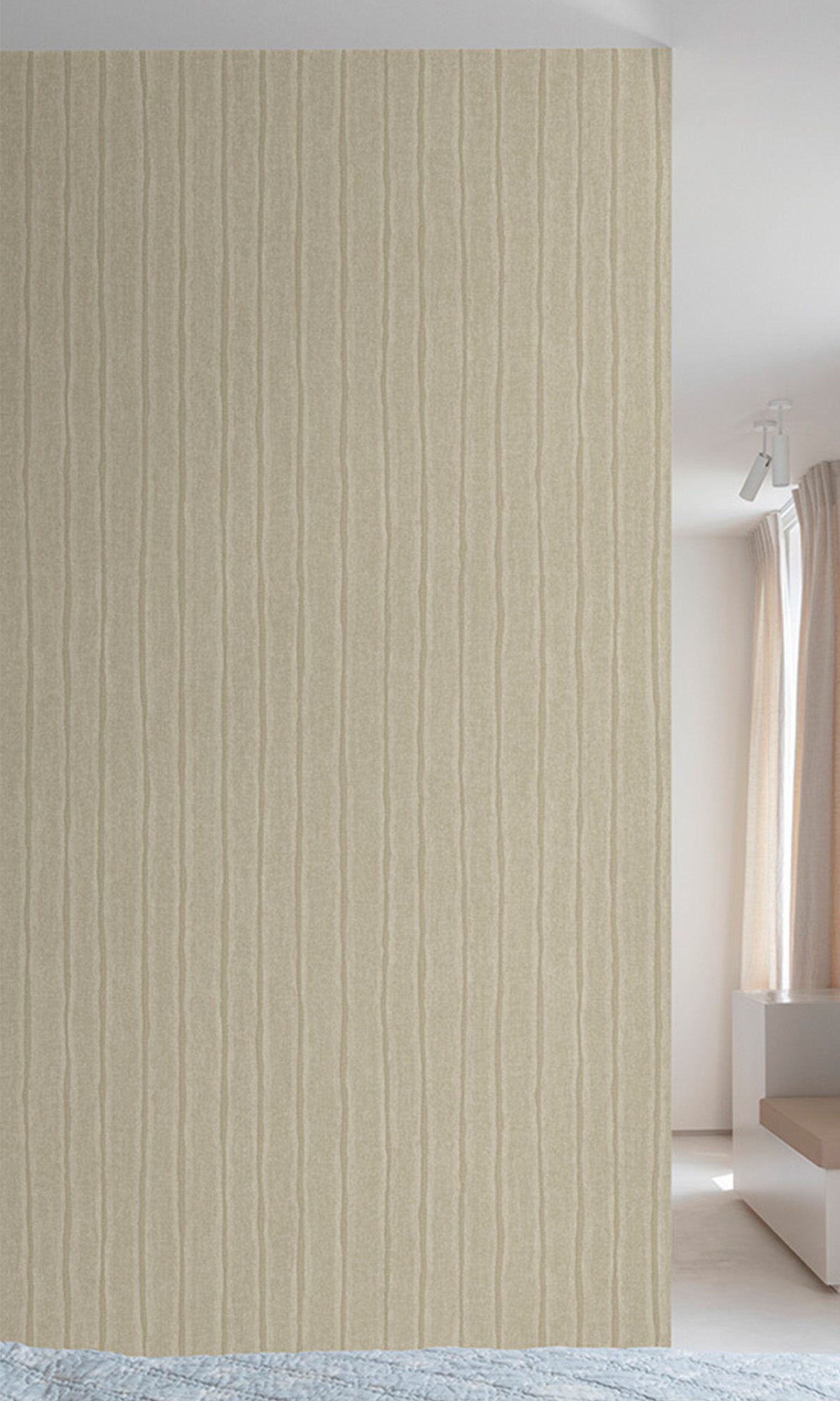 Desert Khaki Uneven Stripe Wallpaper R9790