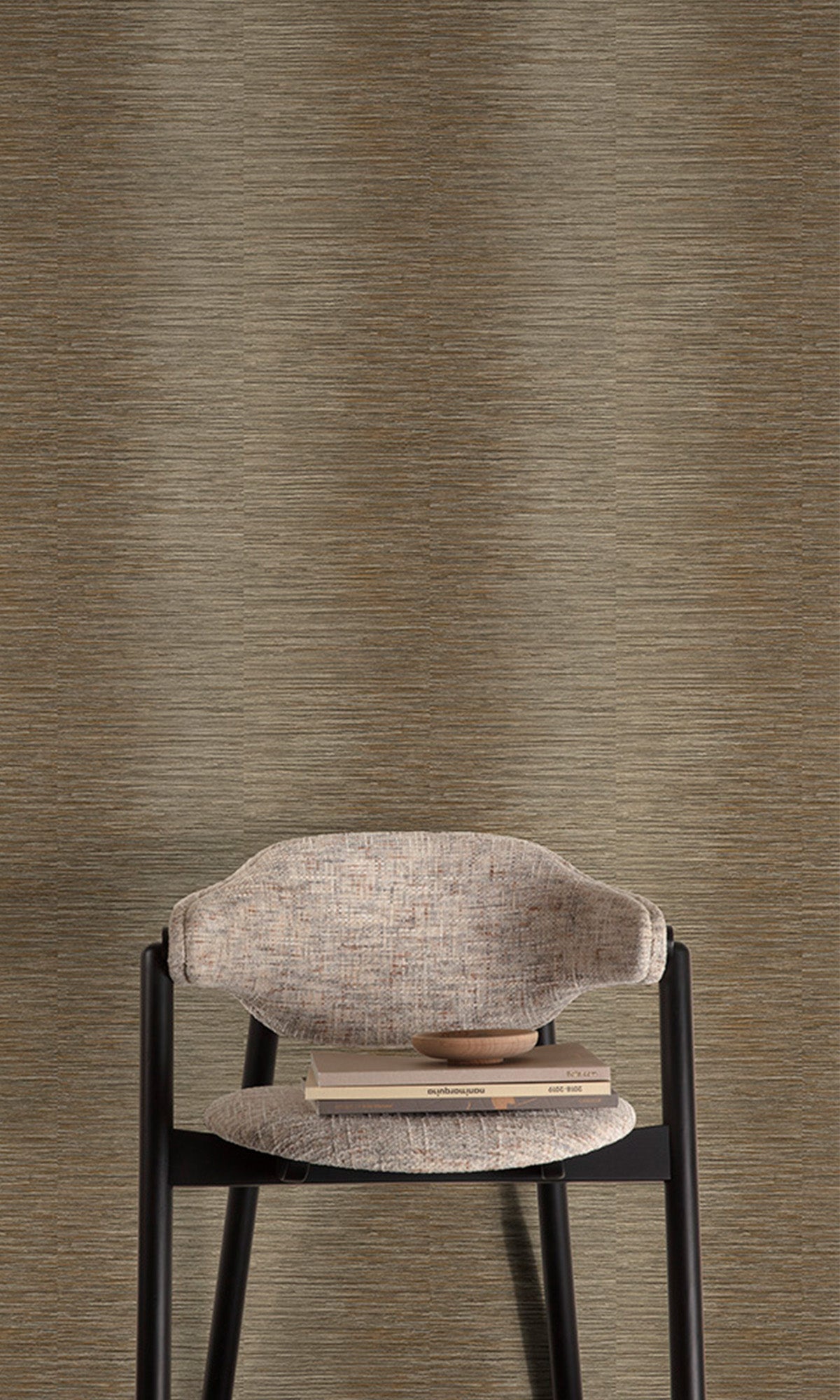 Beige Brown Horizontal Candy Stripe Wallpaper R9808