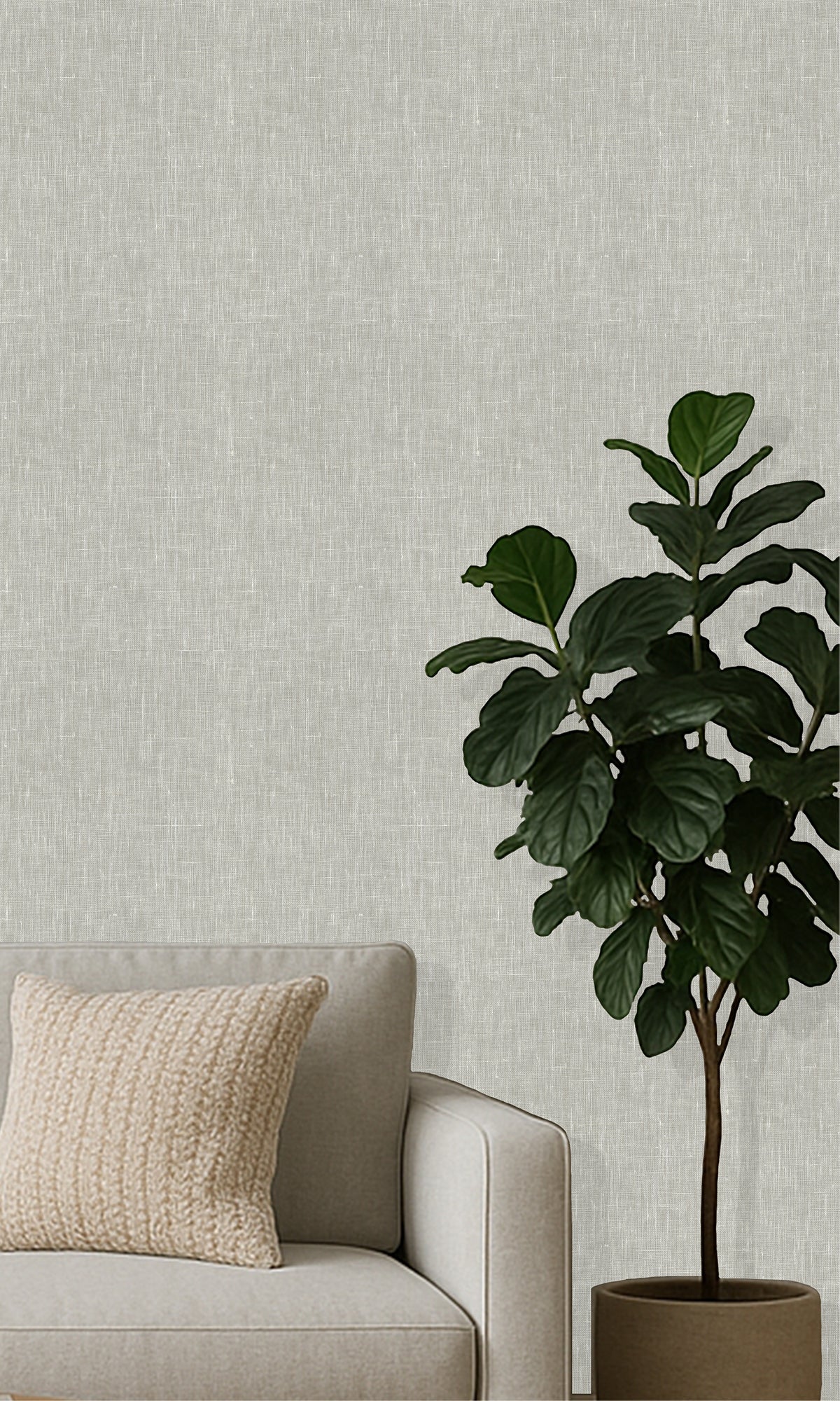 Vintage Khaki Linen Weave Wallpaper R9837