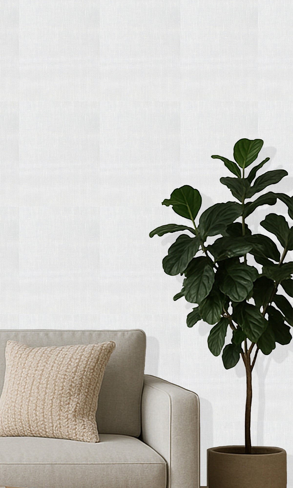 Christmas Silver Linen Weave Wallpaper R9840