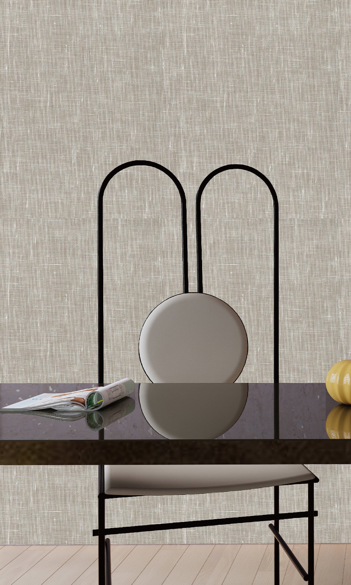 Tawny Owl Linen Weave Wallpaper R9842