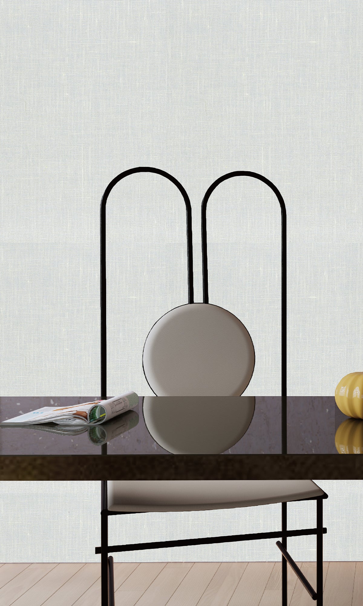 Blue Blush Linen Weave Wallpaper R9843