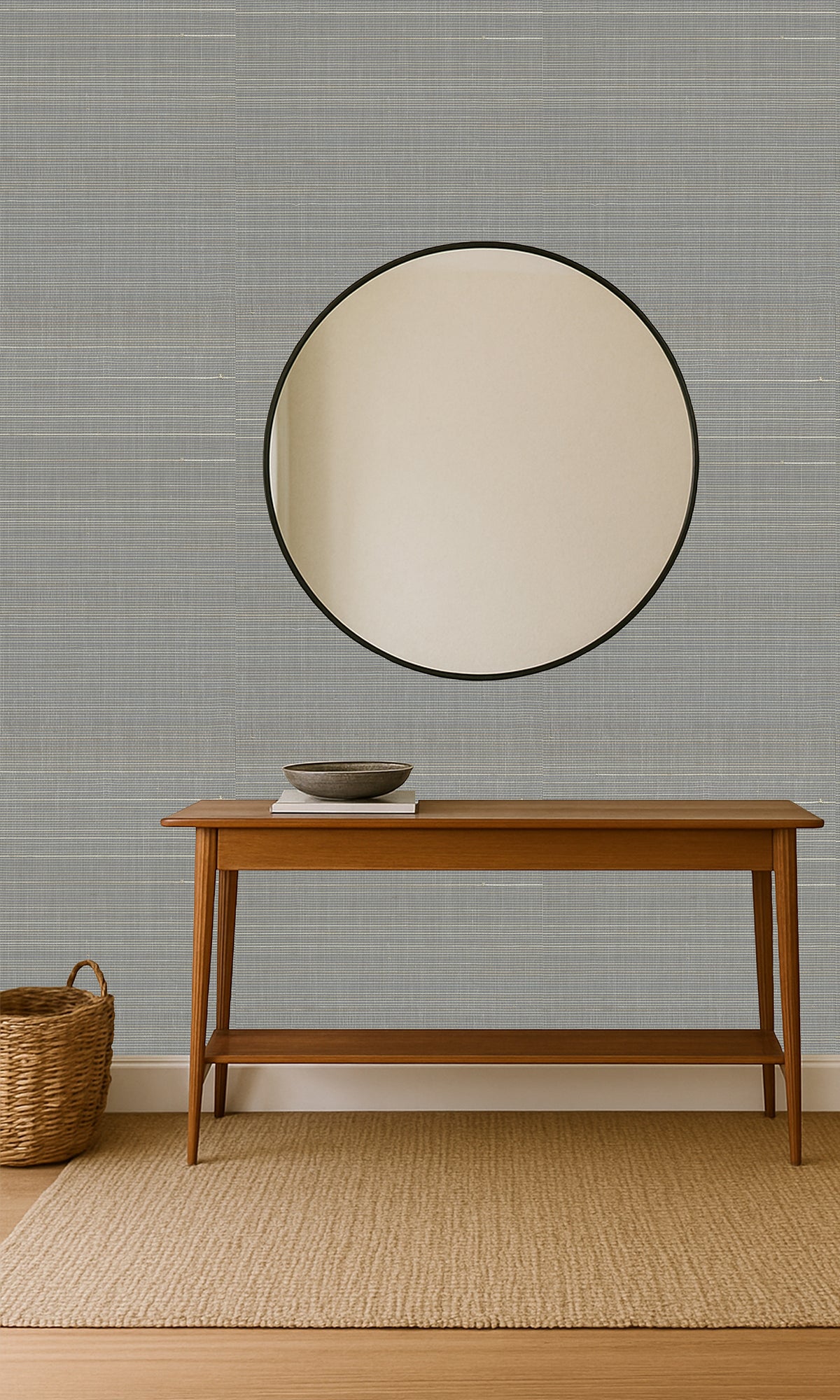 Namara Grey Abaca Weave Wallpaper R9856