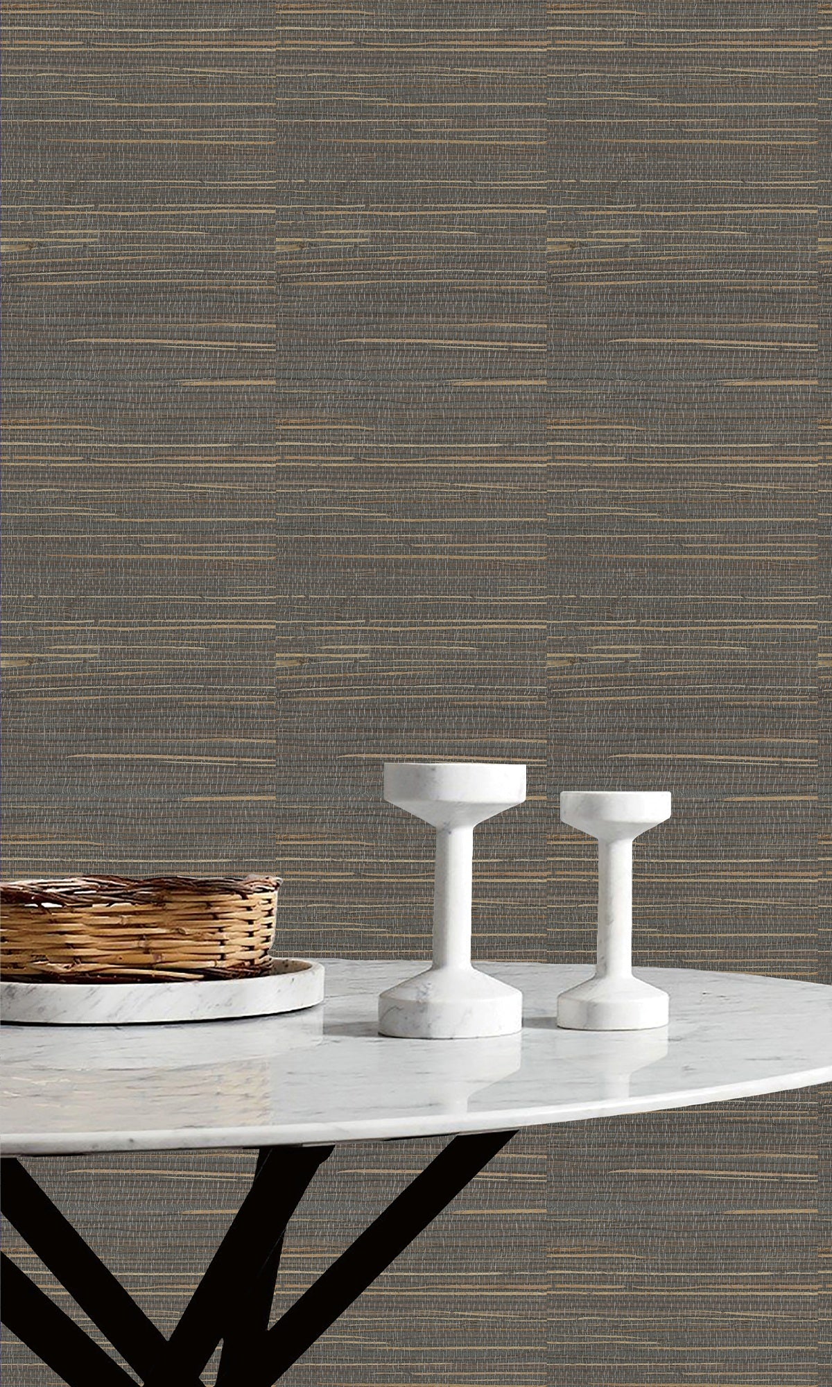 Volcanic Glass China Hemp Weave Wallpaper R9860